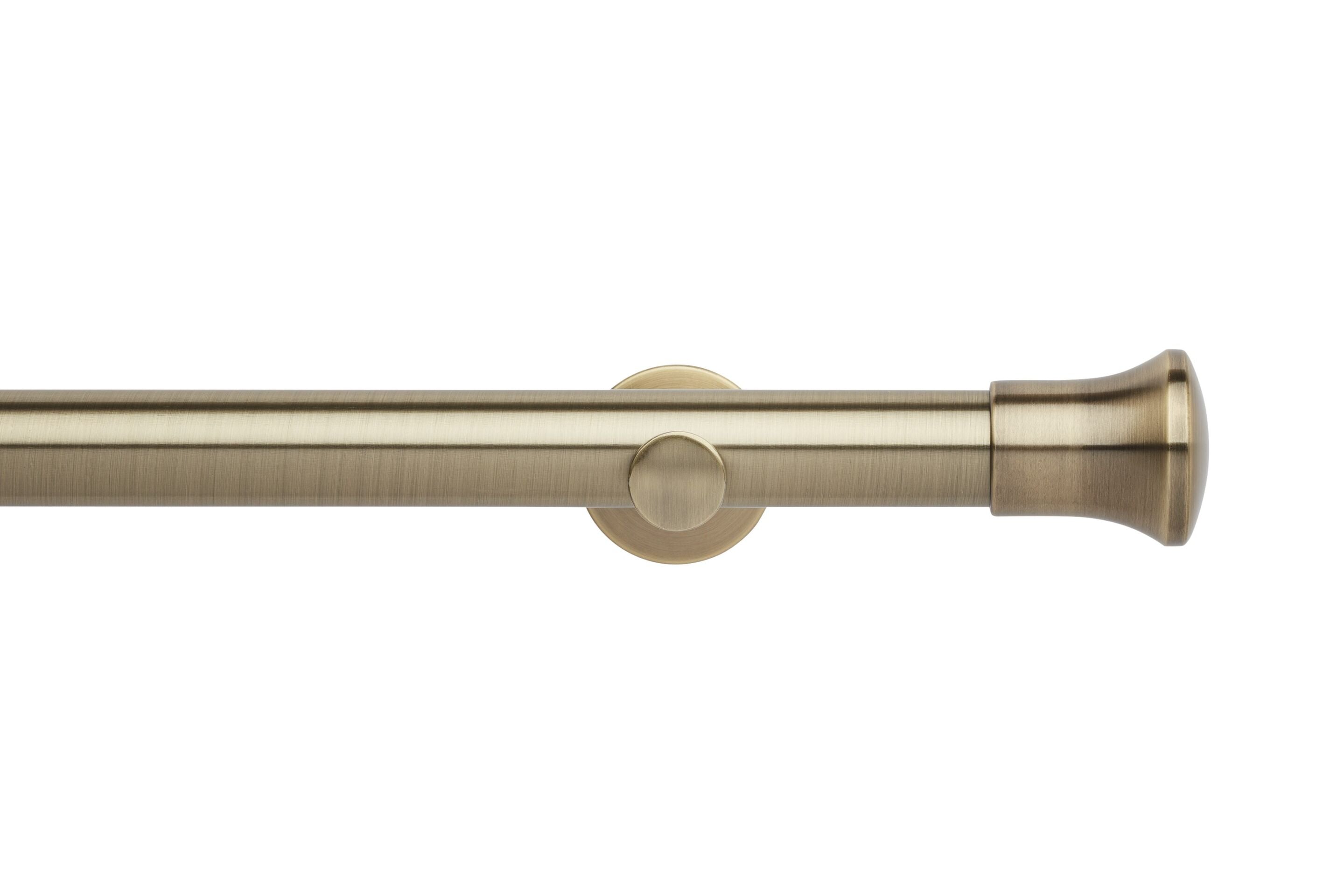 Hallis Neo Eyelet Spun Brass Trumpet Curtain Pole Set - 35mm