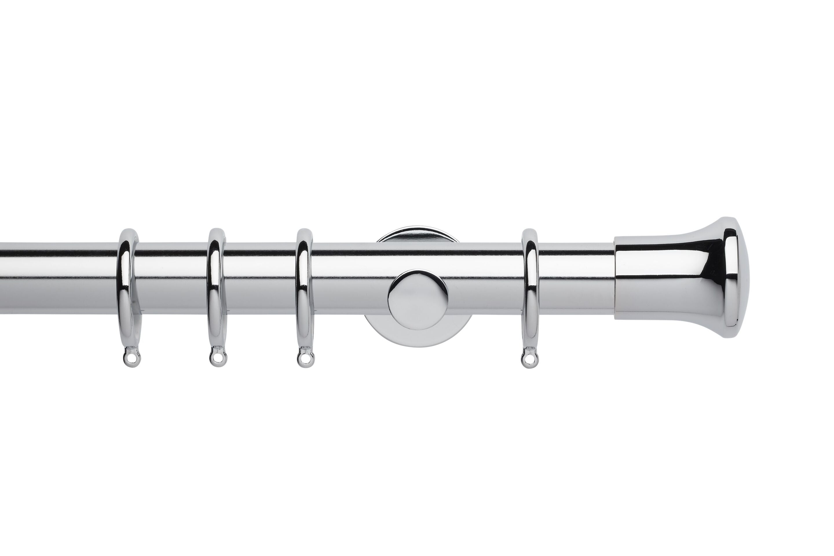 Hallis Neo Chrome Trumpet Curtain Pole Set - 35mm