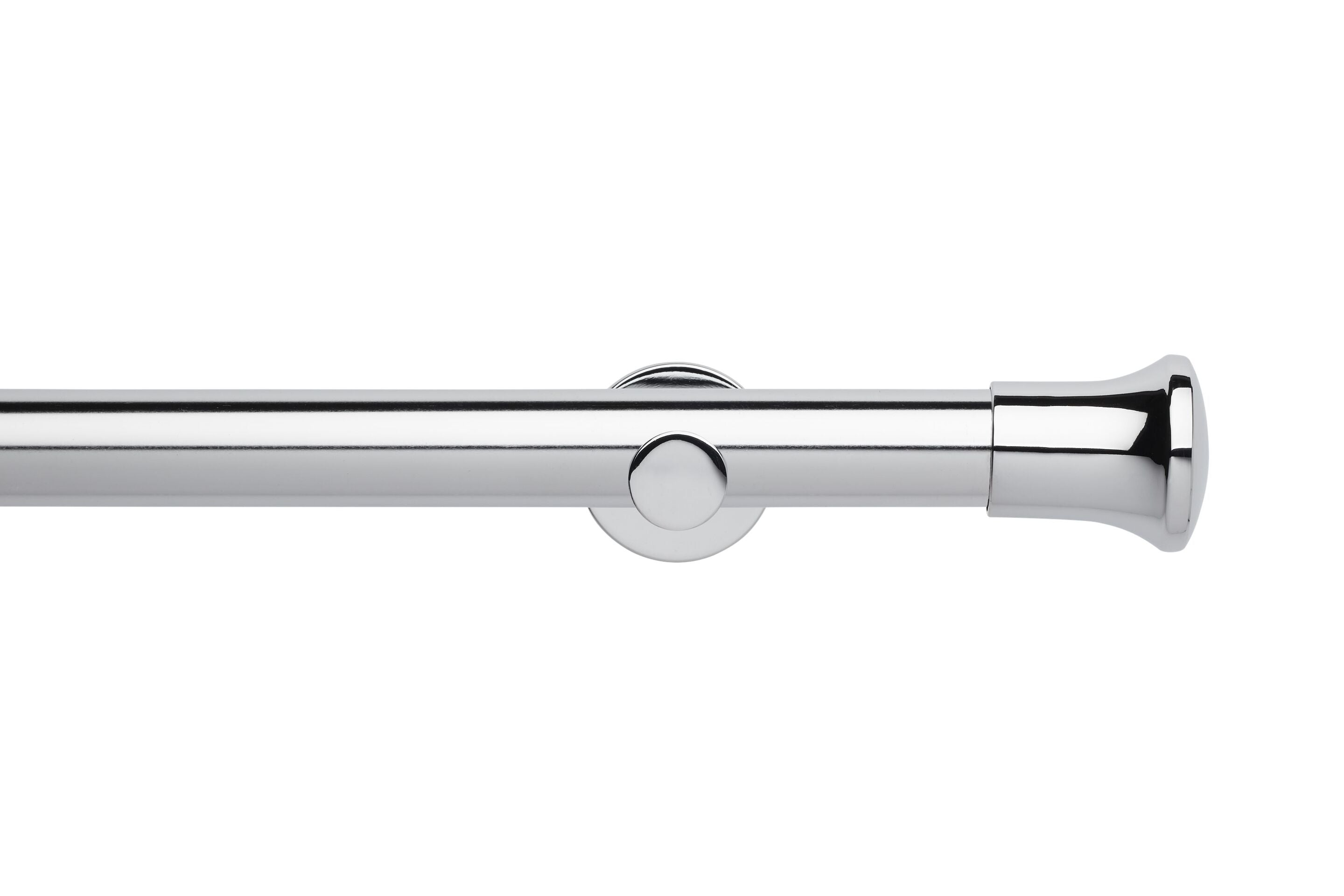 Hallis Neo Eyelet Chrome Trumpet Curtain Pole Set - 35mm