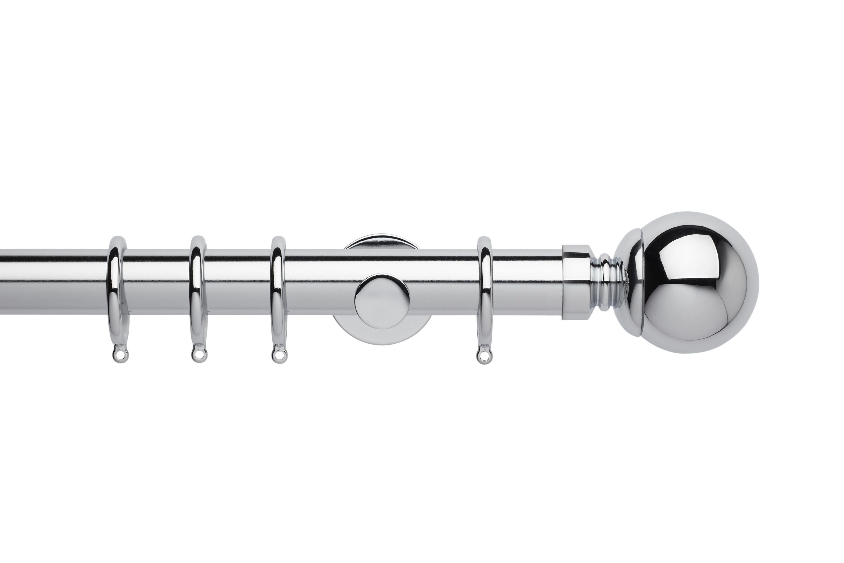 Hallis Neo Chrome Ball Curtain Pole Set - 35mm