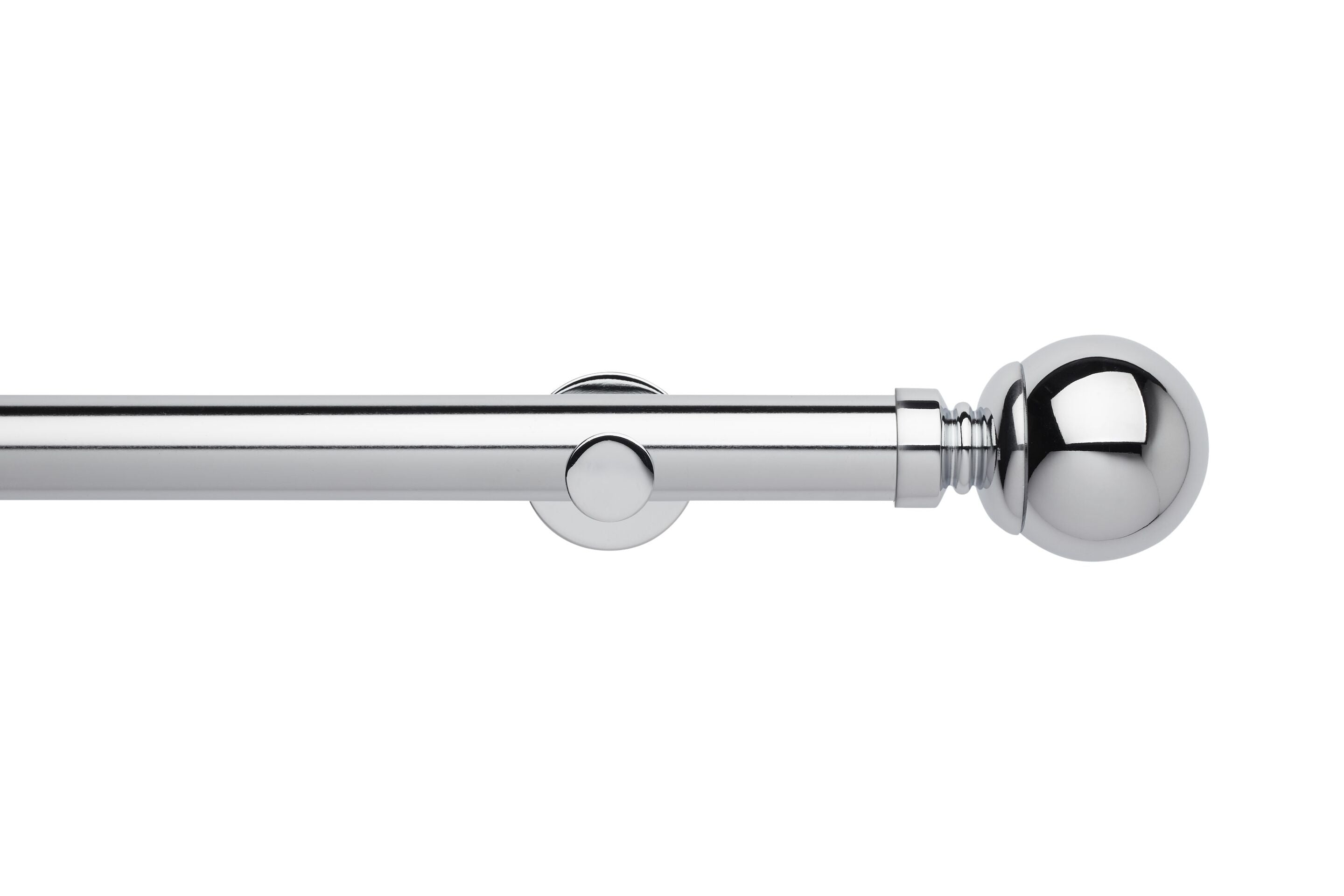 Hallis Neo Eyelet Chrome Ball Curtain Pole Set - 35mm