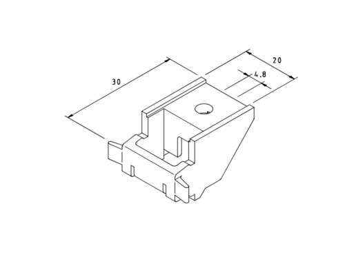 3630 30mm Wall Bracket