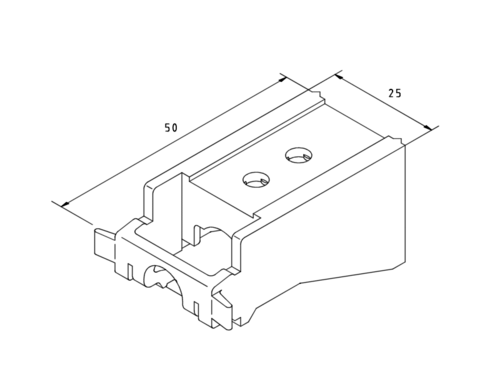 3655 50mm Wall Bracket