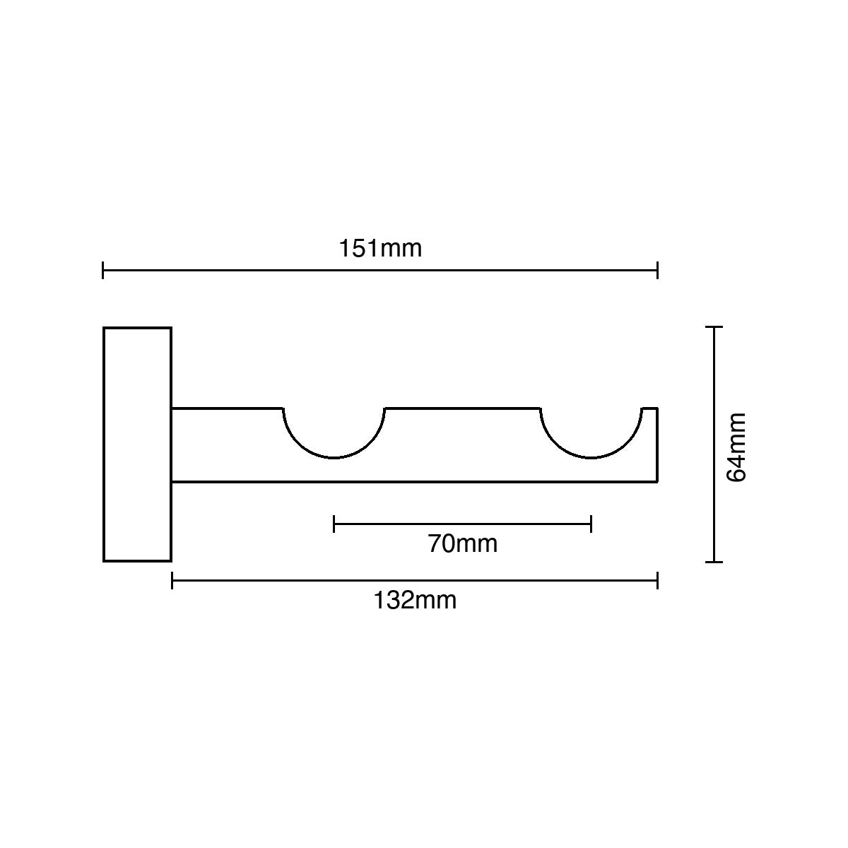 Neo 28mm/28mm double bracket dimensions