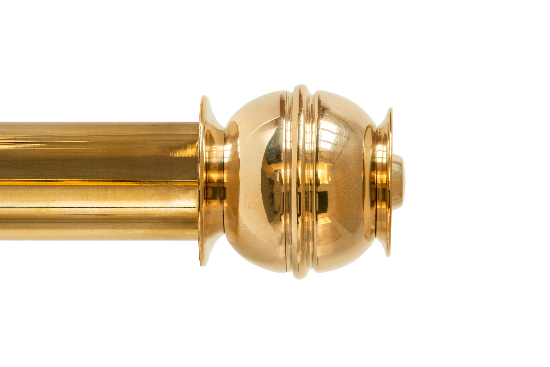 Tillys Classic Pomegranate Finial Curtain Pole Set in Polished Brass