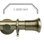 Hallis Neo Spun Brass Trumpet 5-Sided Bay Window Curtain Pole Set