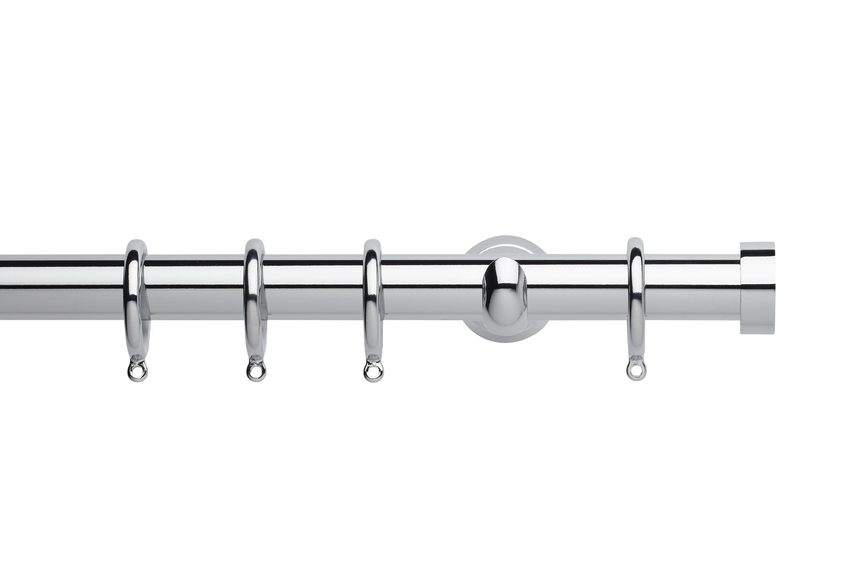 Hallis Neo Chrome End Cap Curtain Pole Set - 28mm