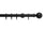 Hallis Neo Matt Black Ball Curtain Pole Set - 28mm