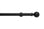 Hallis Neo Eyelet Matt Black Ball Curtain Pole Set - 28mm