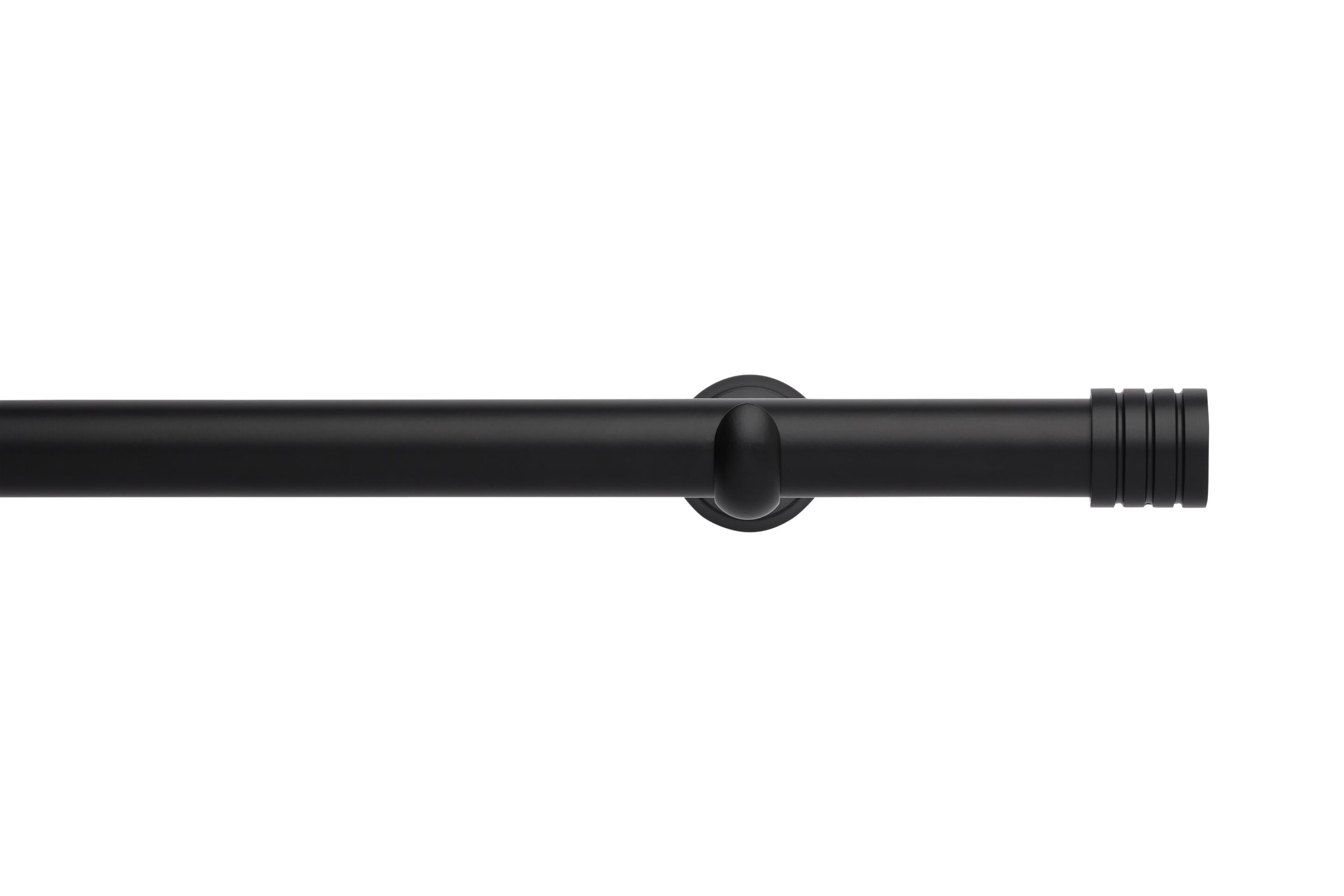 Hallis Neo Eyelet Matt Black Stud Curtain Pole Set - 28mm