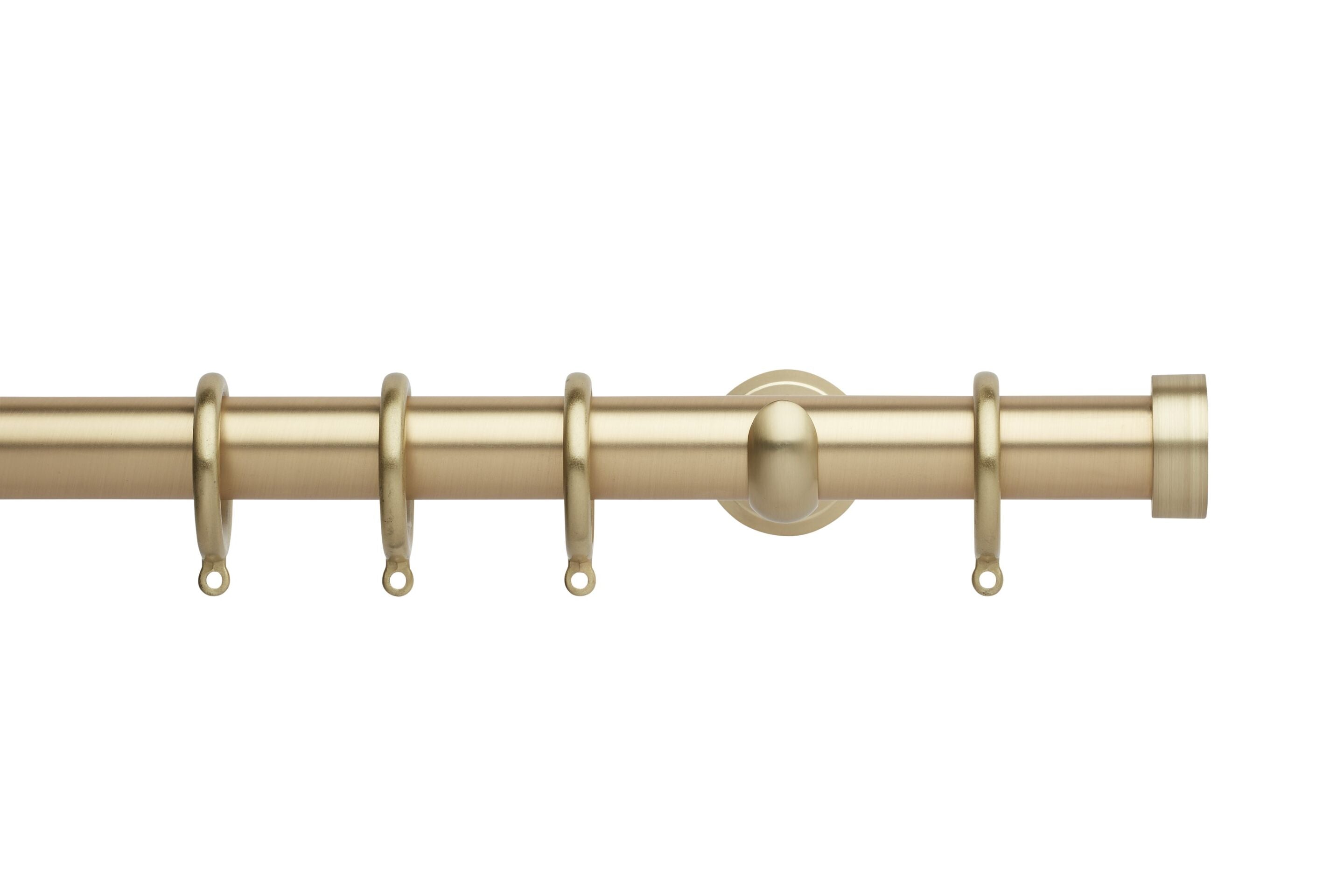 Hallis Neo Gold End Cap Curtain Pole Set - 28mm