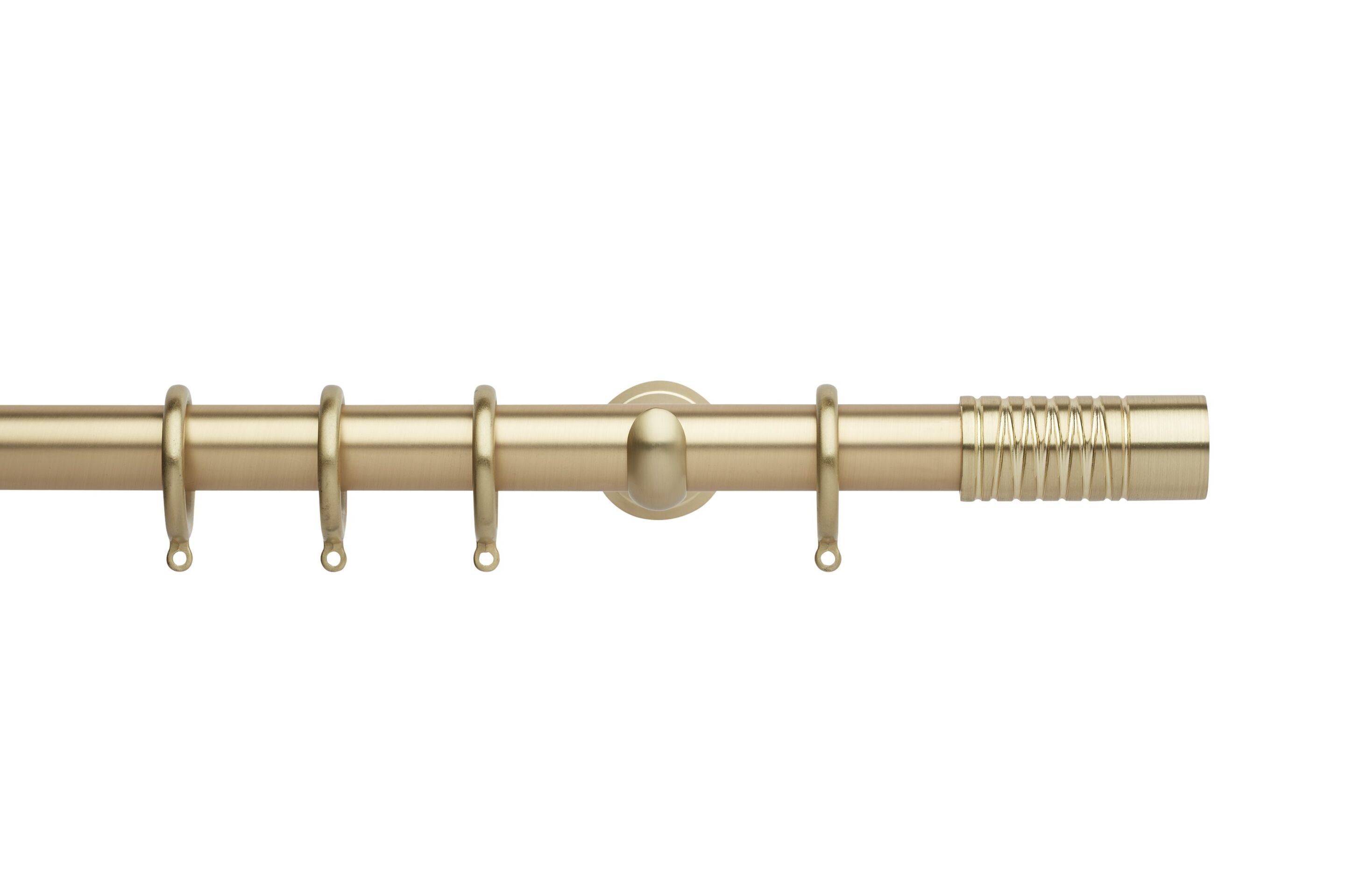 Hallis Neo Gold Wired Barrel Curtain Pole Set - 28mm