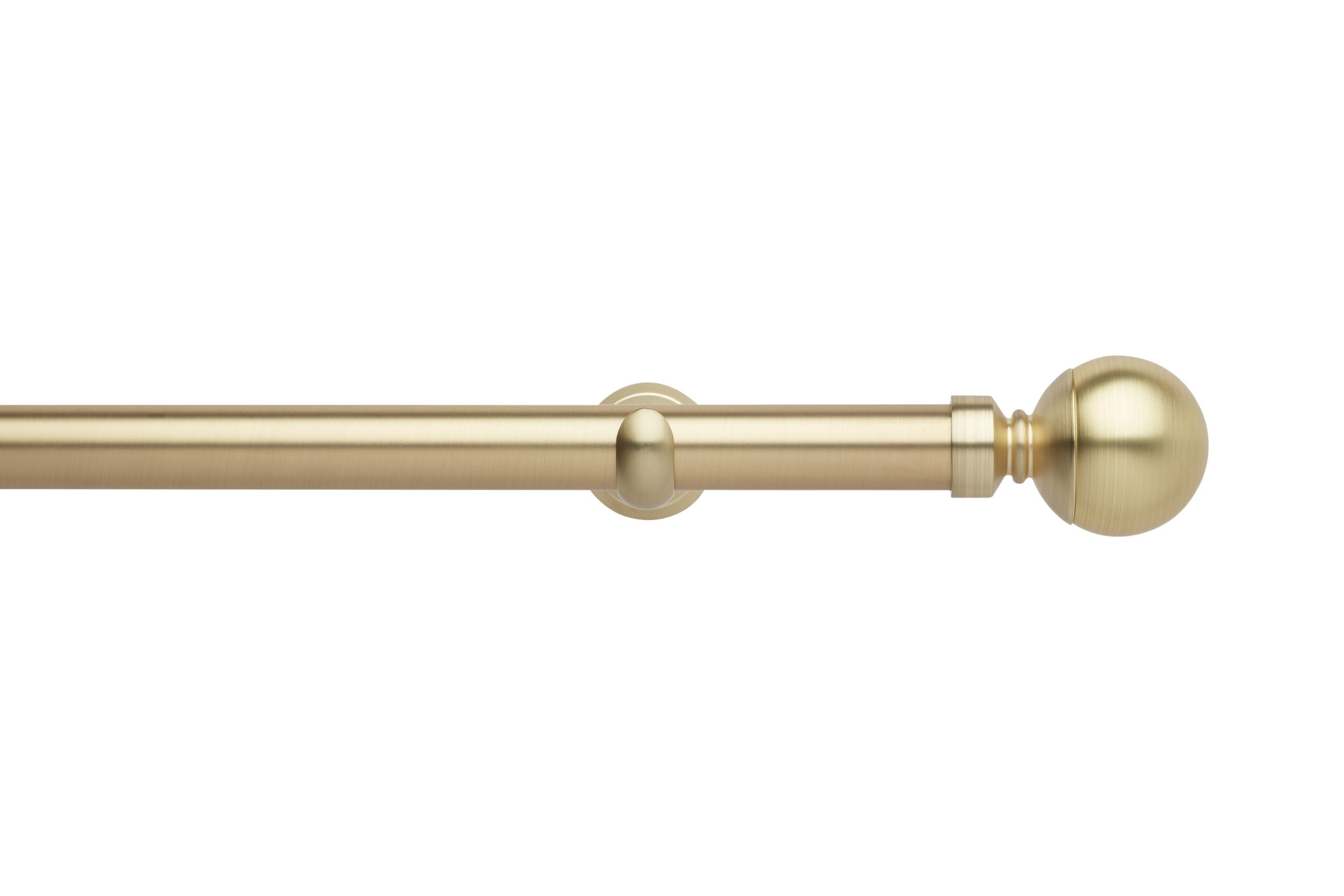 Hallis Neo Eyelet Gold Ball Curtain Pole Set - 28mm