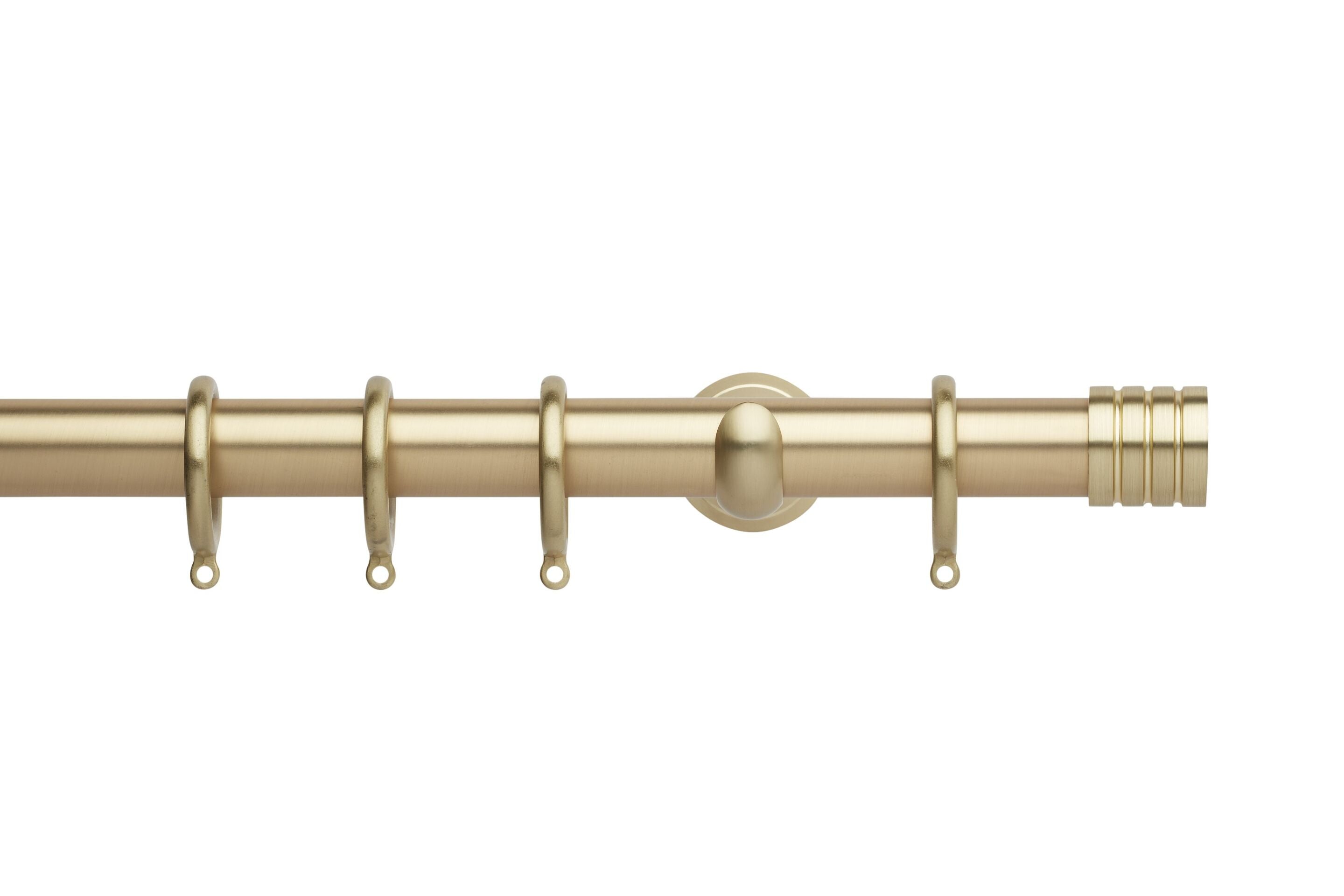 Hallis Neo Gold Stud Curtain Pole Set - 28mm