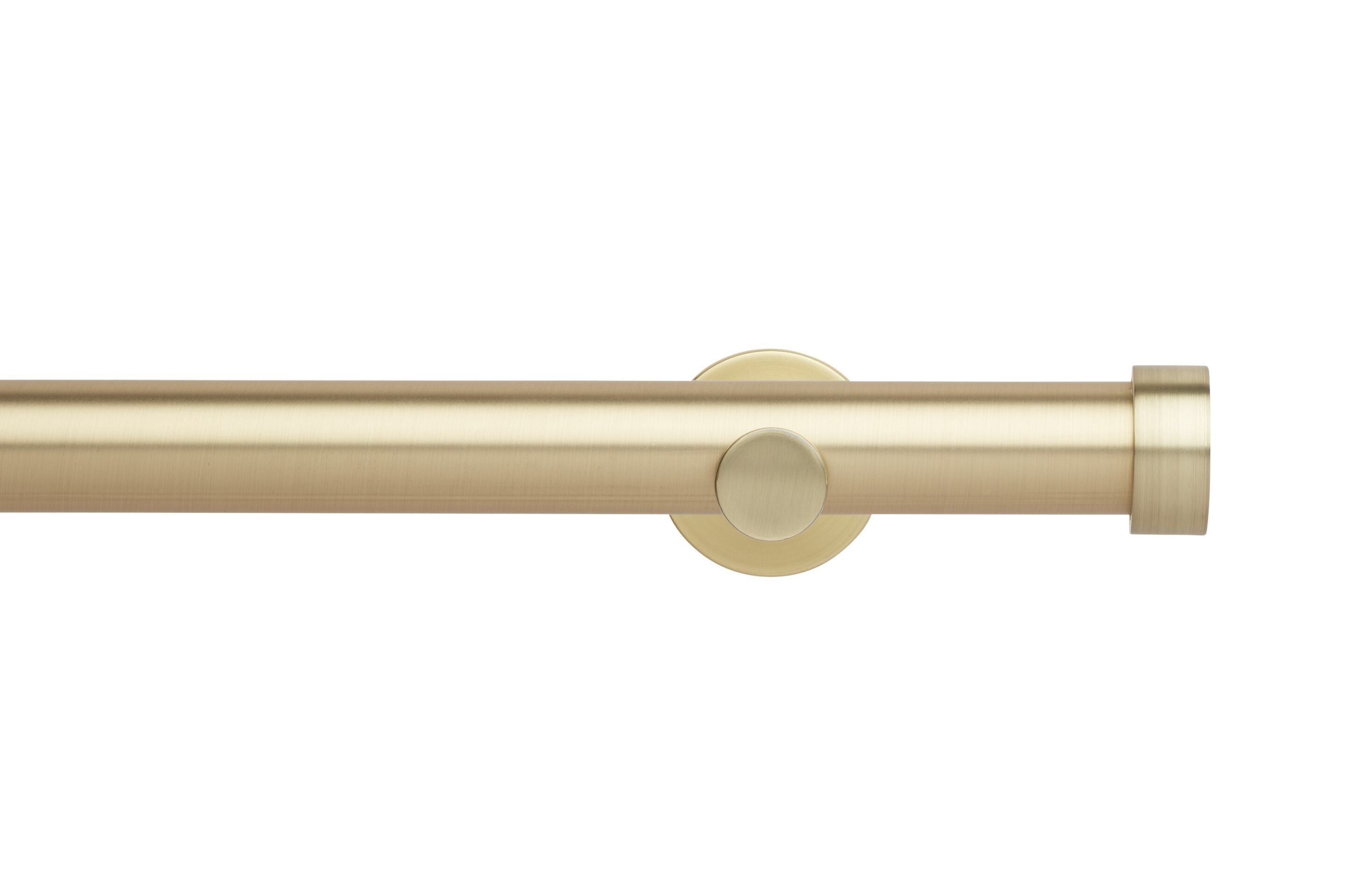 Hallis Neo Eyelet Gold End Cap Curtain Pole Set - 35mm