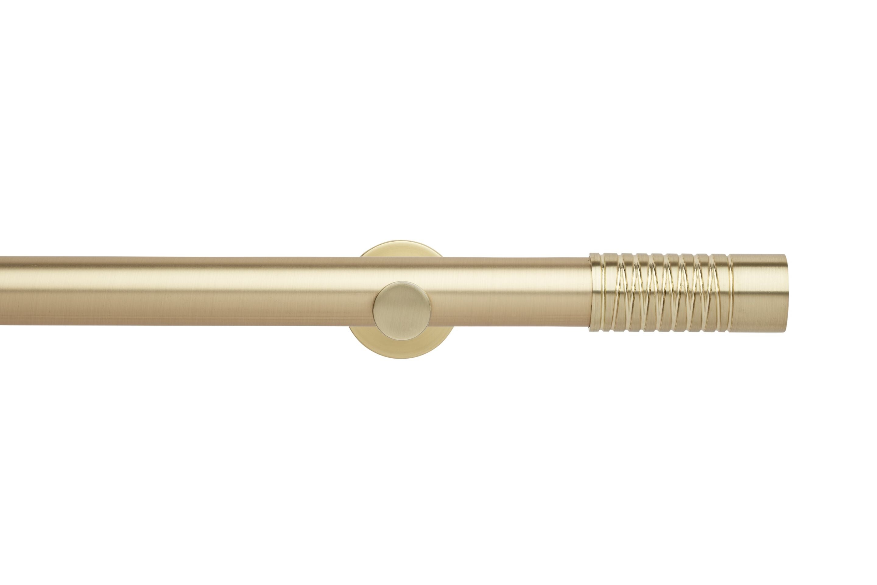 Hallis Neo Eyelet Gold Wired Barrel Curtain Pole Set - 35mm