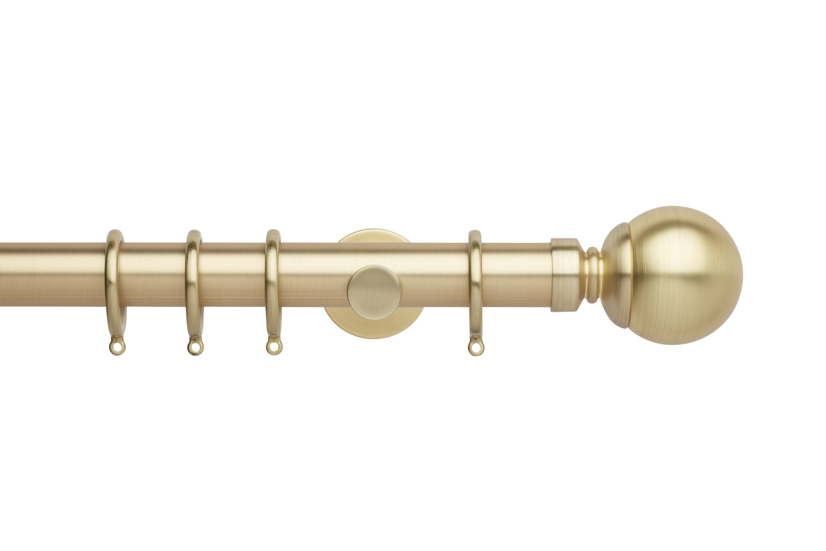 Hallis Neo Gold Ball Curtain Pole Set - 35mm