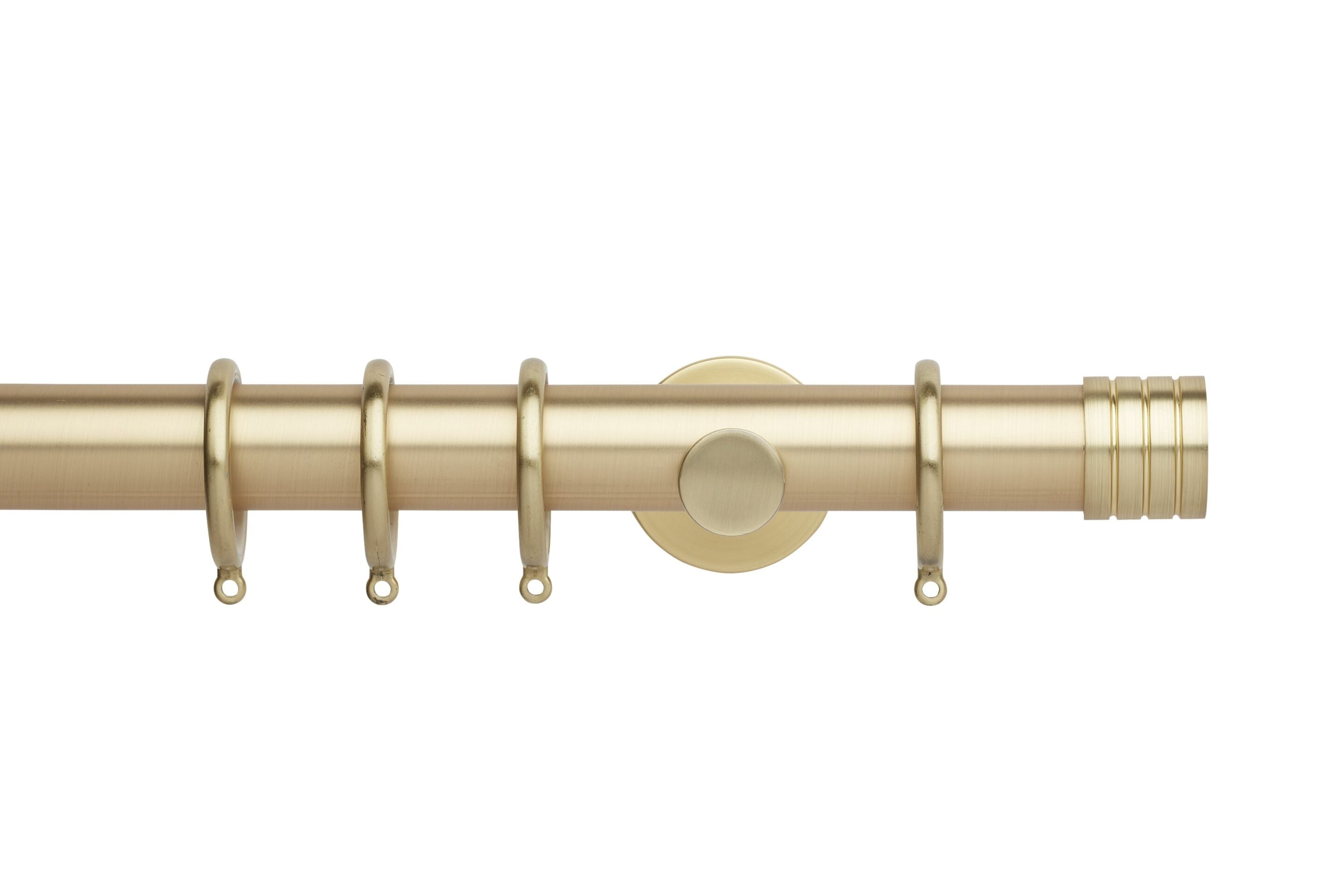 Hallis Neo Gold Stud Curtain Pole Set - 35mm