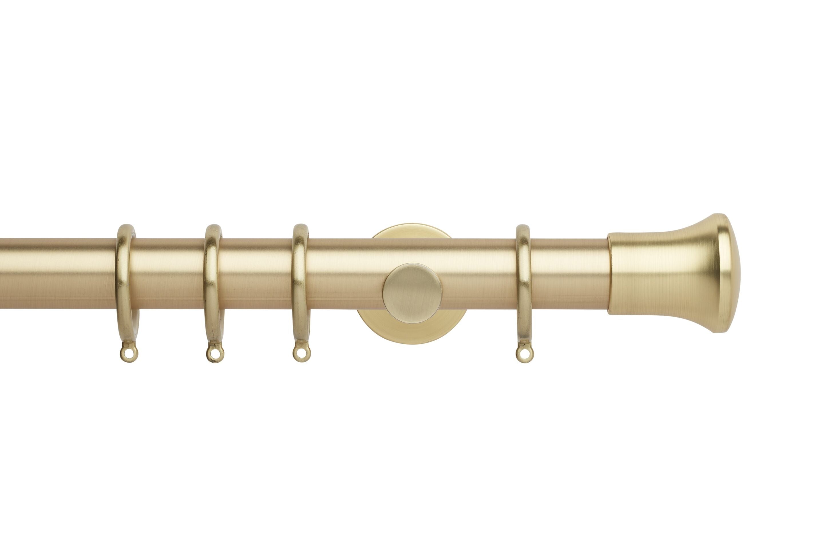 Hallis Neo Gold Trumpet Curtain Pole Set - 35mm