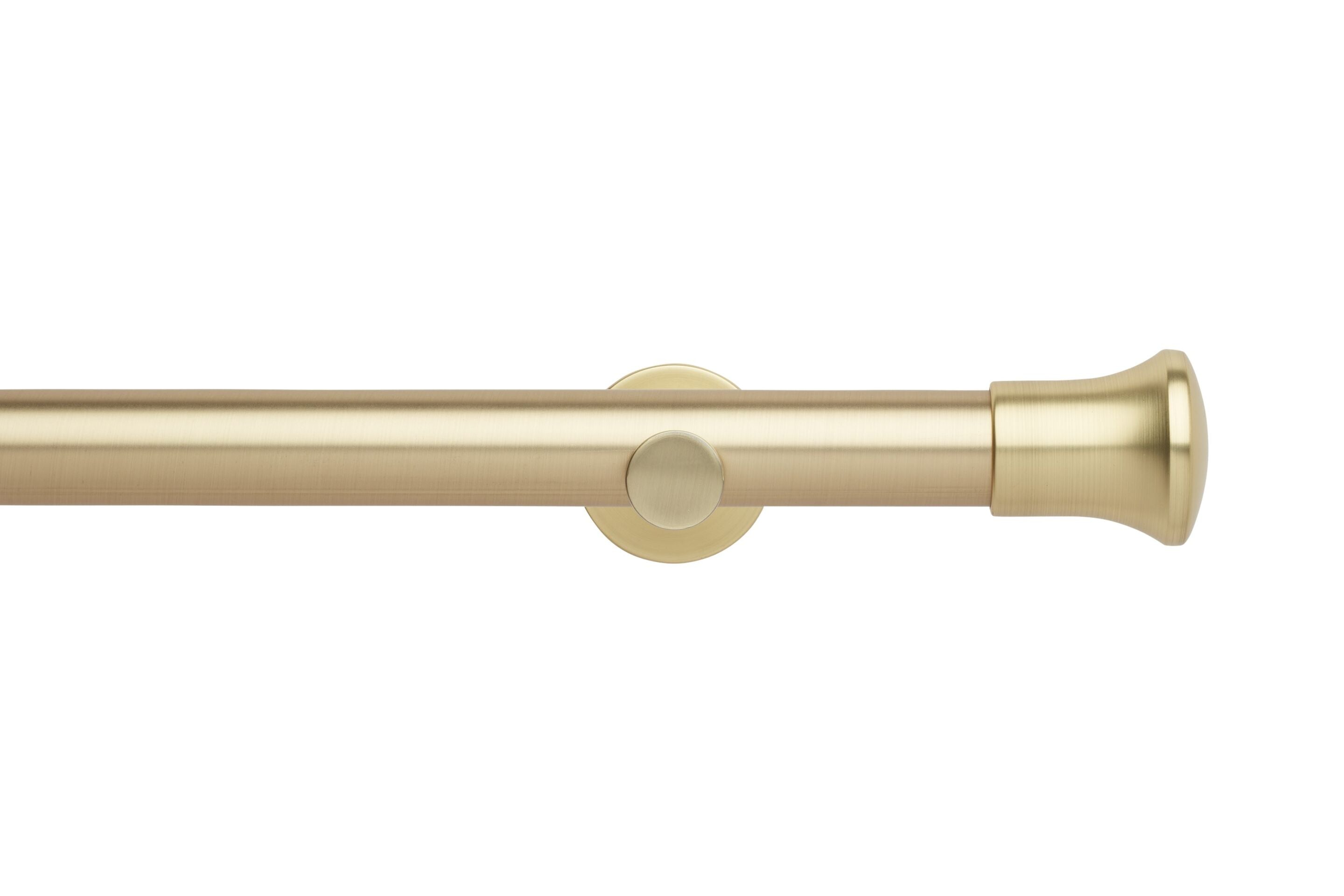 Hallis Neo Eyelet Gold Trumpet Curtain Pole Set - 35mm