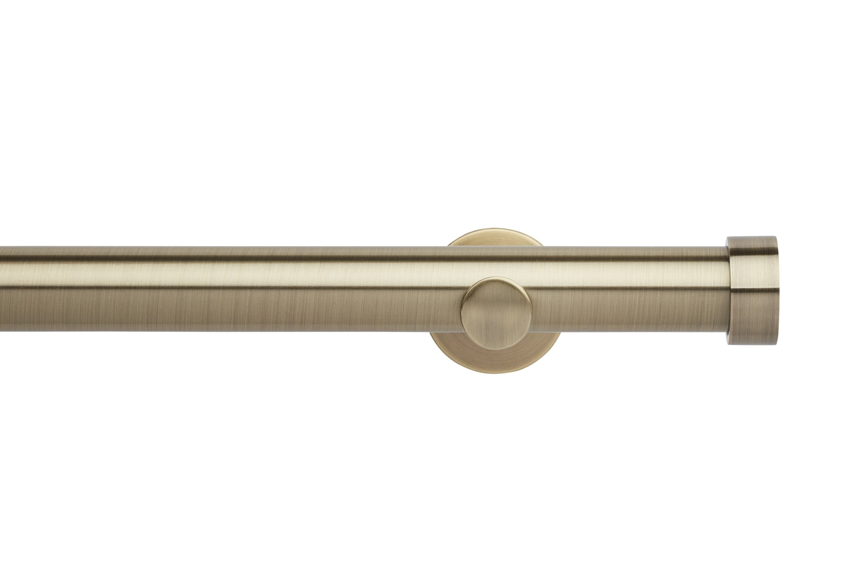Hallis Neo Eyelet Spun Brass End Cap Curtain Pole Set - 35mm