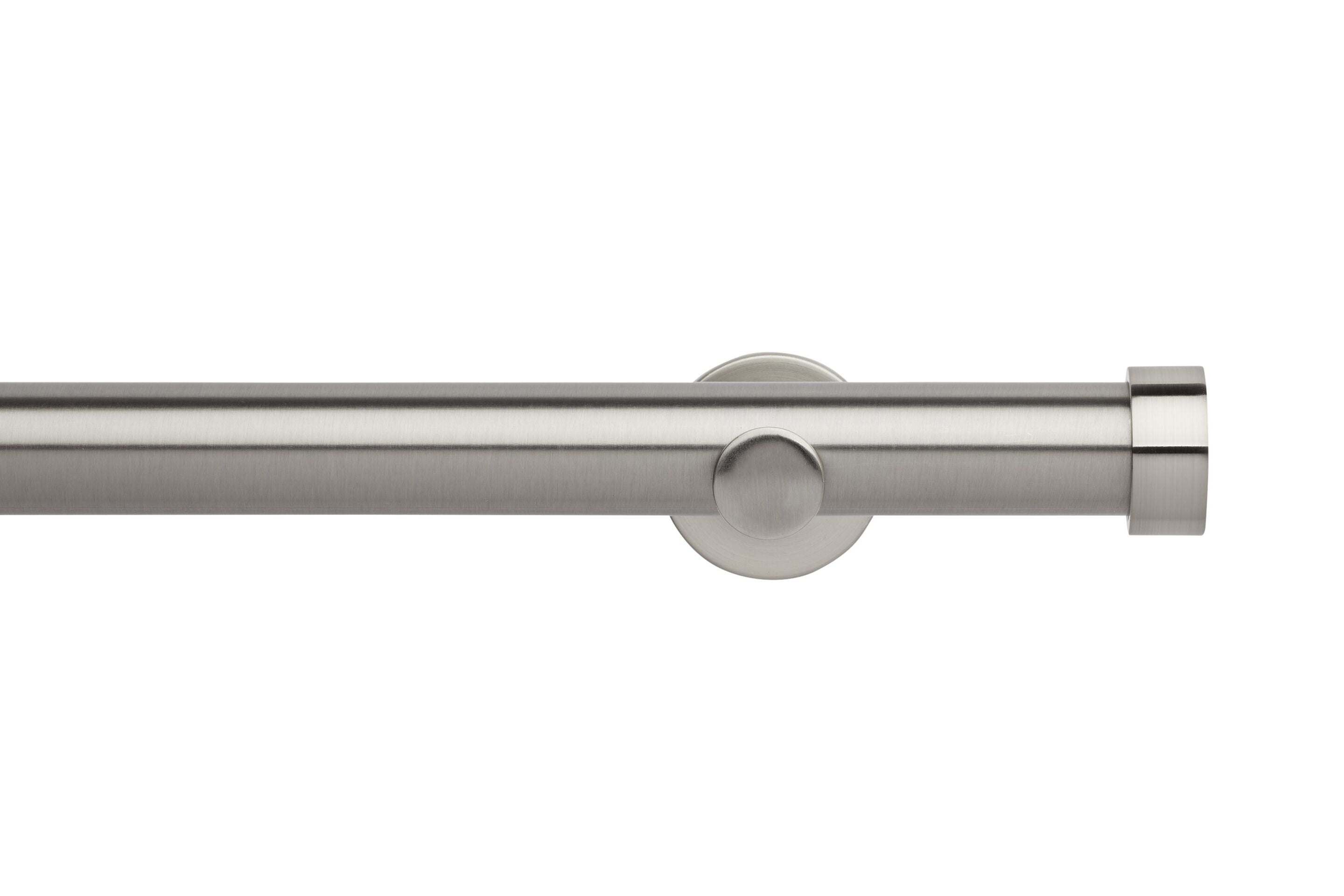Hallis Neo Eyelet Stainless Steel End Cap Curtain Pole Set - 35mm