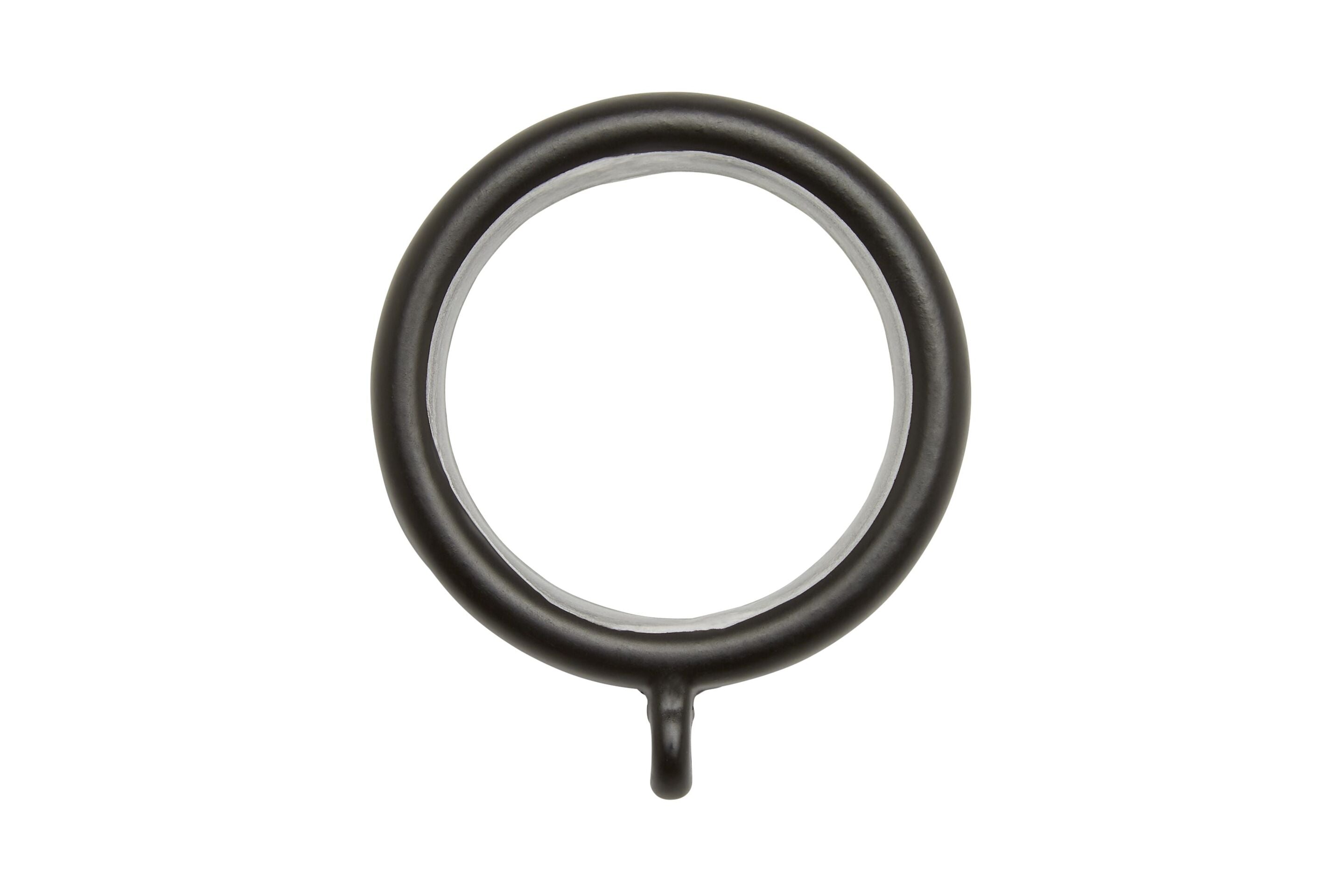Nylon-lined curtain ring in matt black
