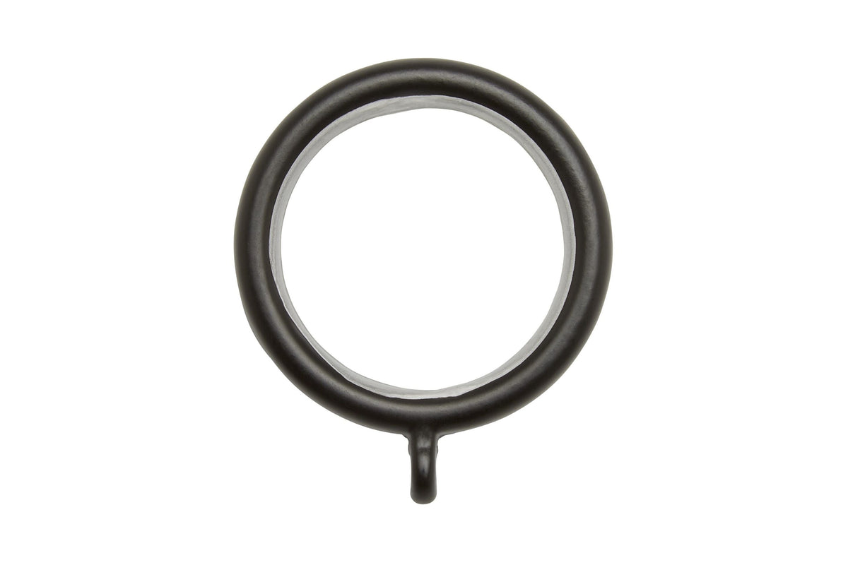 Nylon-lined curtain ring in matt black