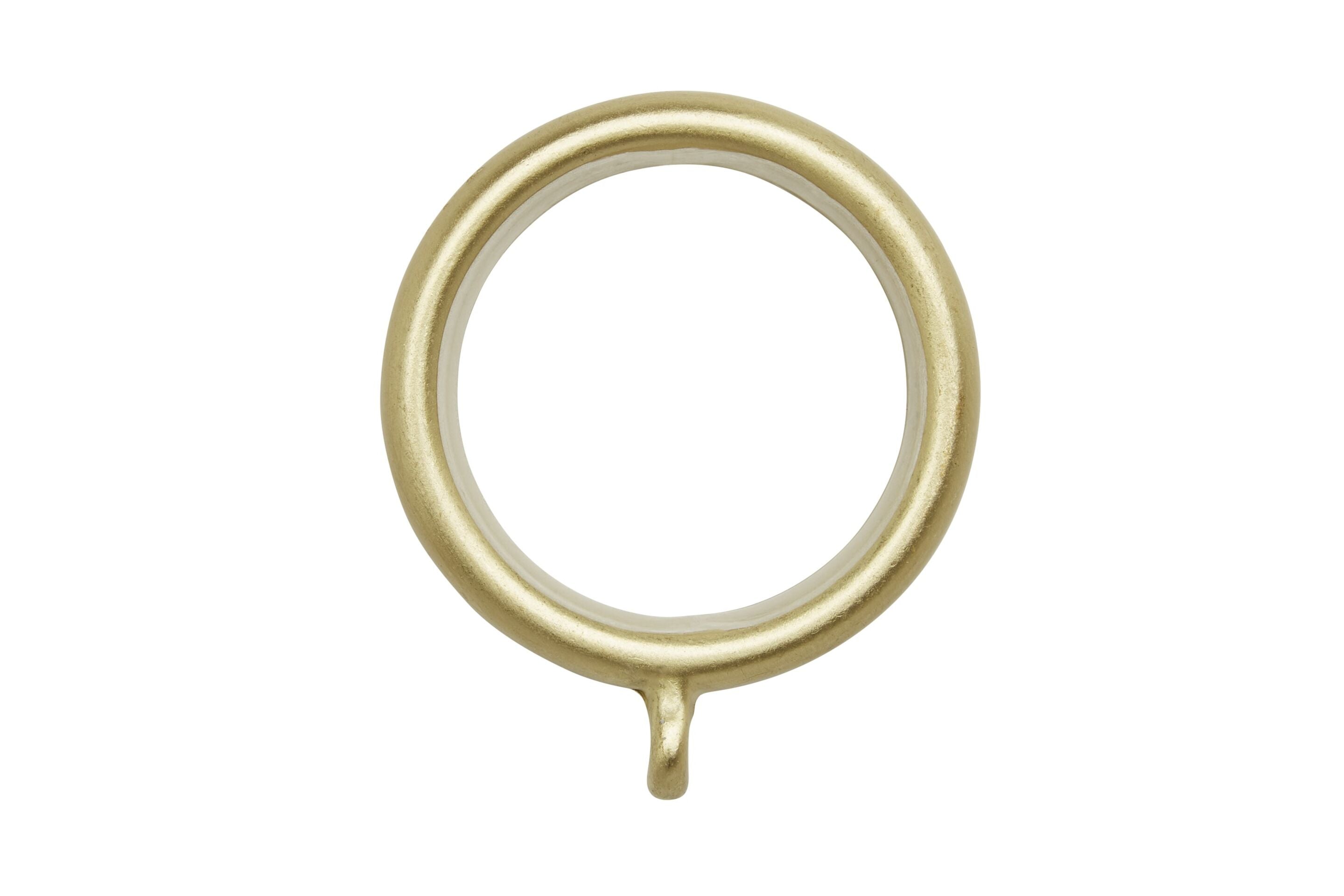 Nylon-lined curtain ring in gold