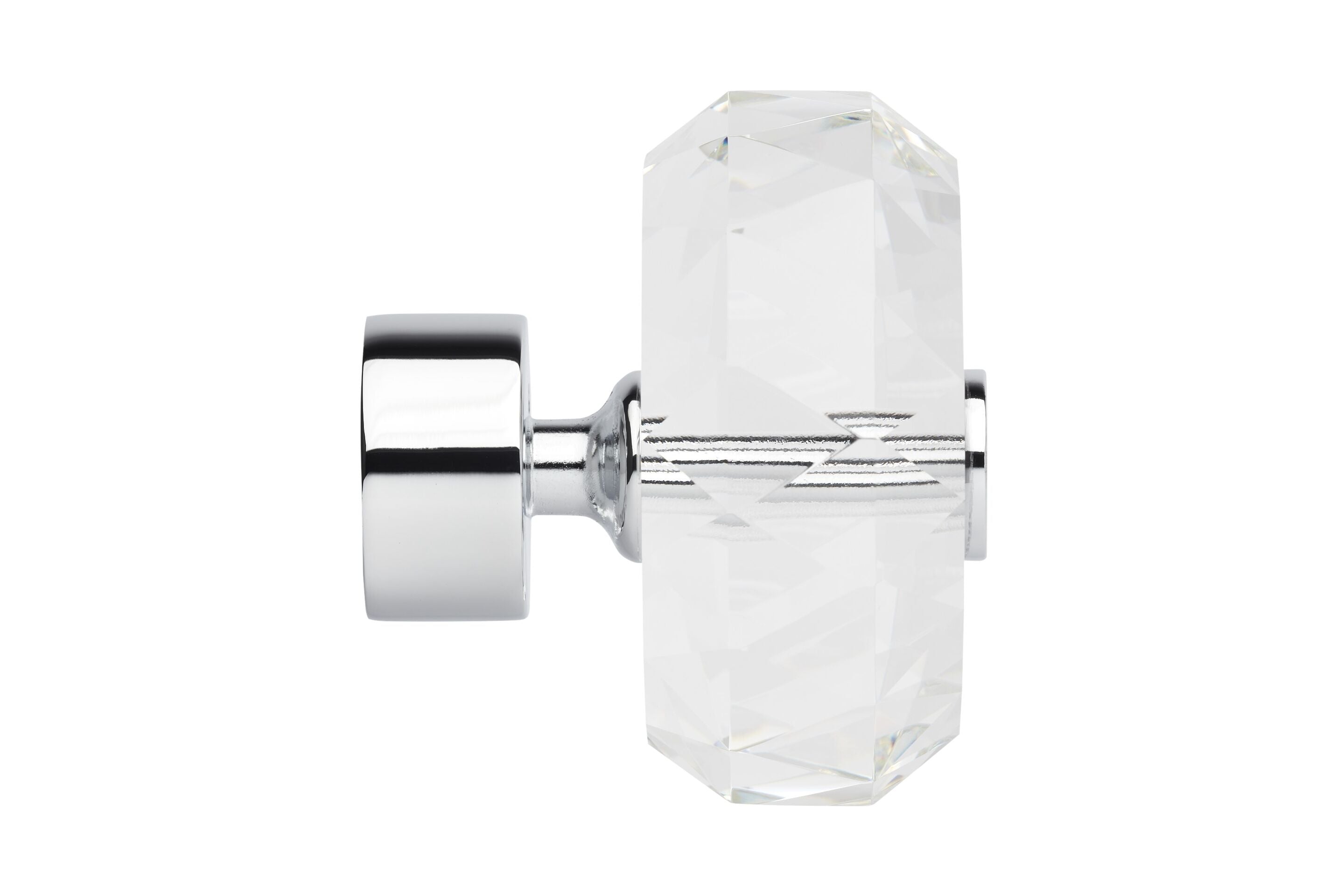 Faceted Ellipse finial in chrome