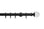 Hallis Neo Premium Matt Black Clear Ball Curtain Pole Set - 28mm