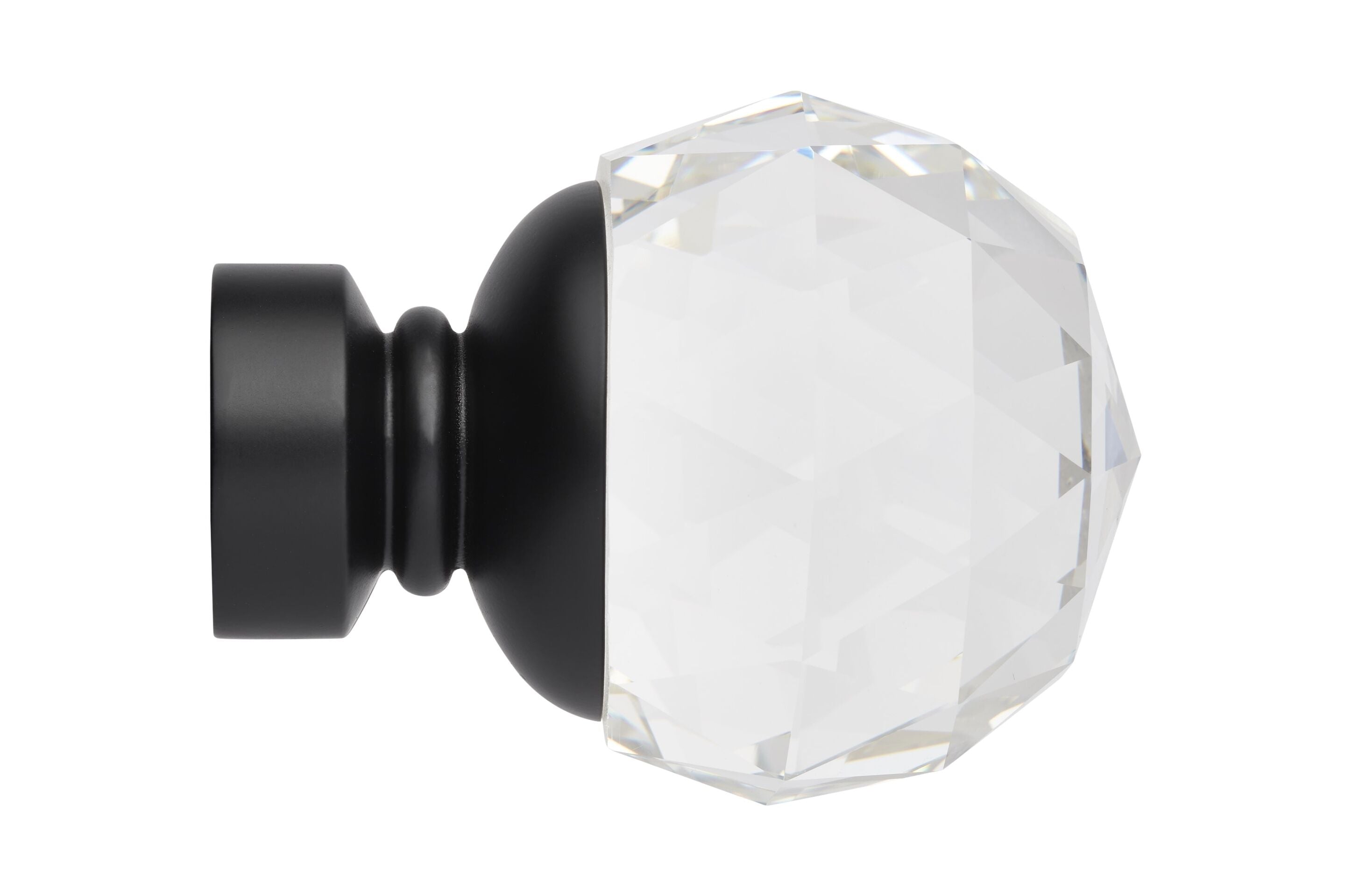 Faceted Ball finial in matt black