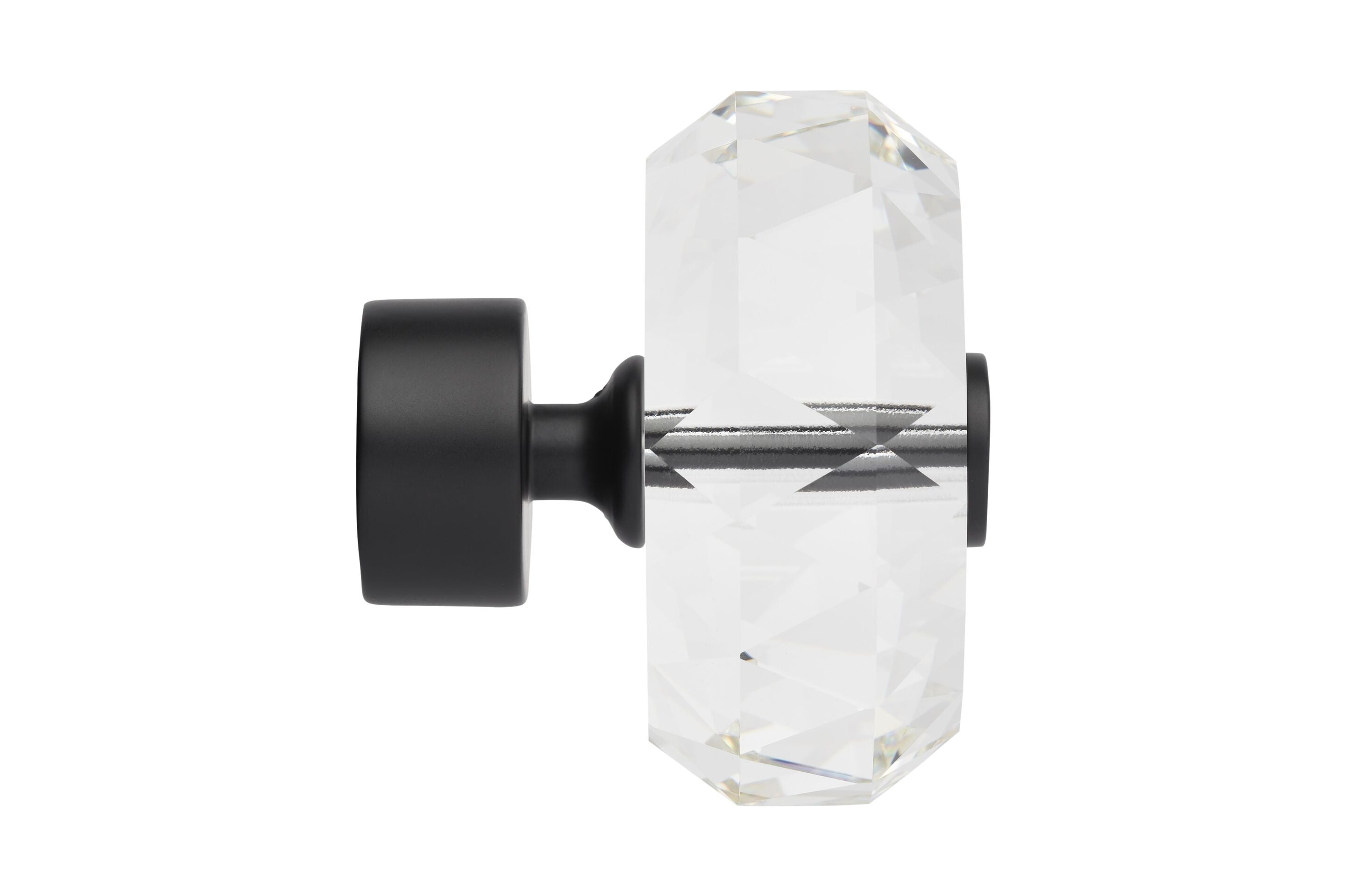 Faceted Ellipse finial in matt black