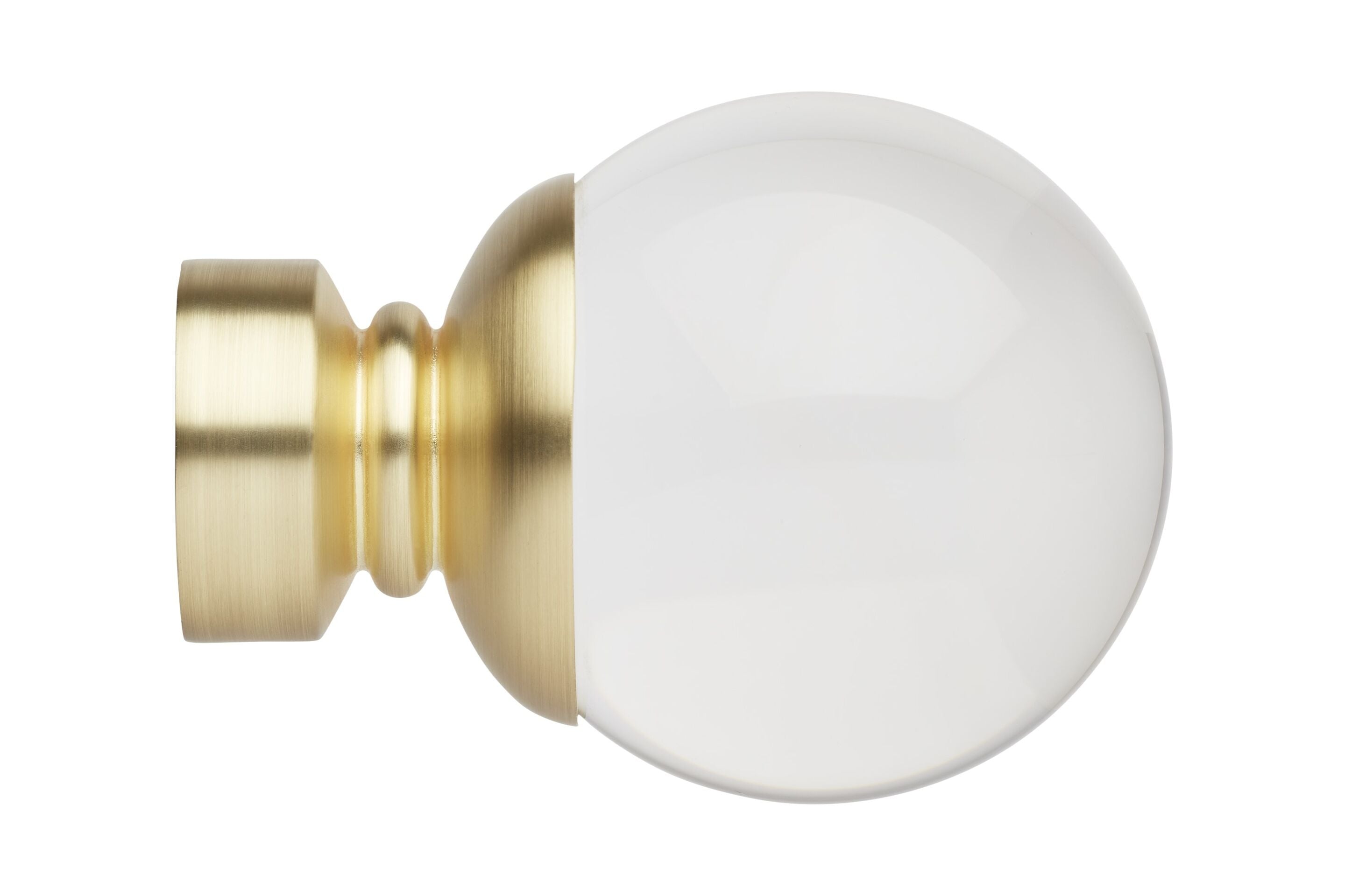 Clear Ball finial in gold