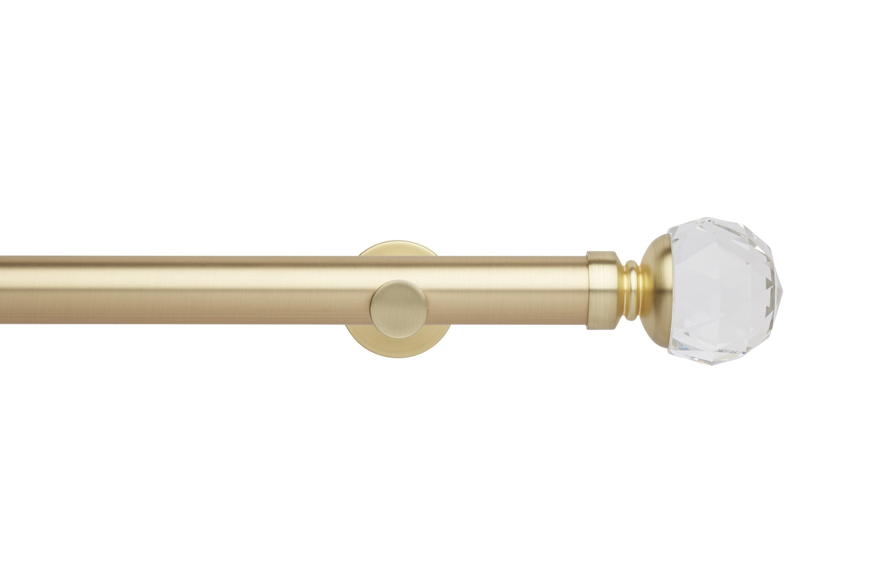 Hallis Neo Eyelet Premium Gold Faceted Ball Curtain Pole Set - 35mm