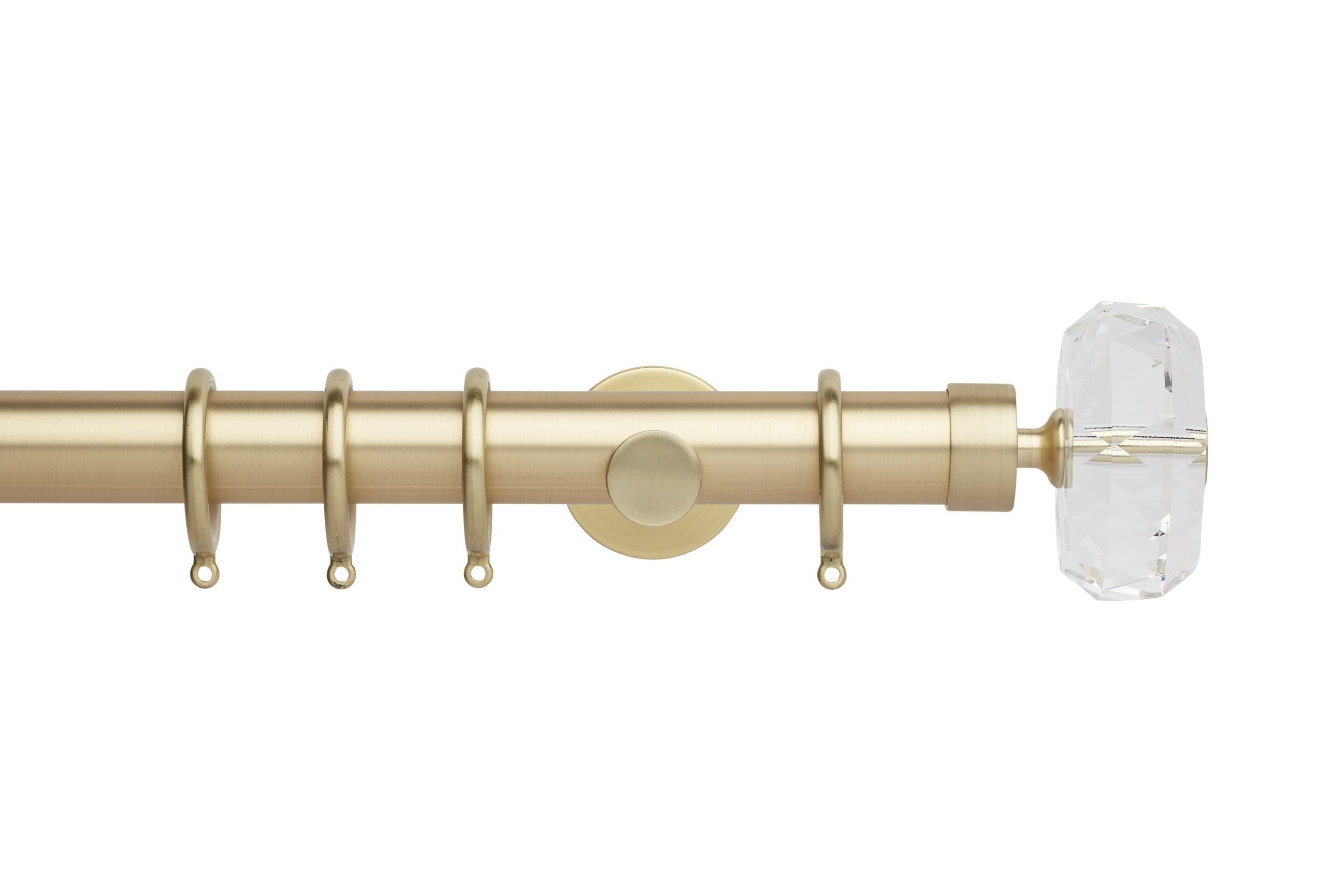 Hallis Neo Premium Gold Faceted Ellipse Curtain Pole Set - 35mm