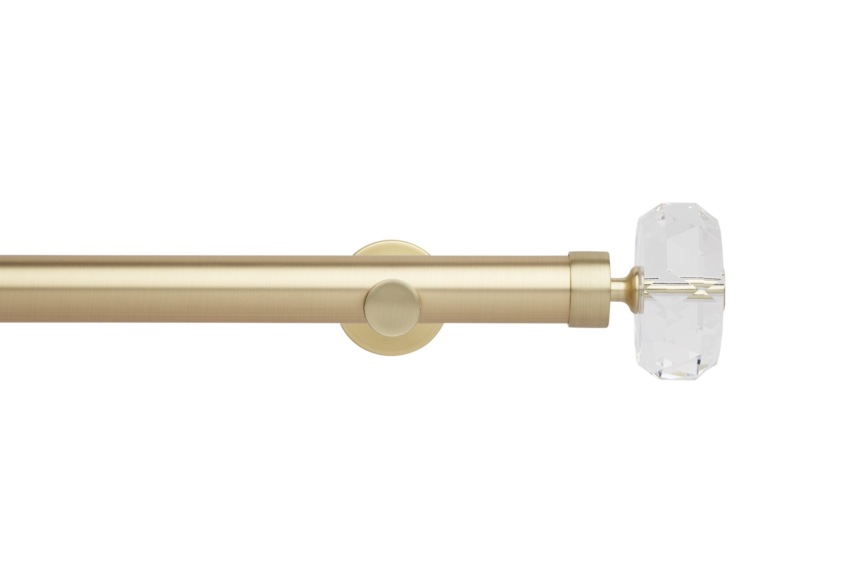 Hallis Neo Eyelet Premium Gold Faceted Ellipse Curtain Pole Set - 35mm