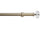 Hallis Neo Eyelet Premium Spun Brass Faceted Ellipse Curtain Pole Set - 28mm