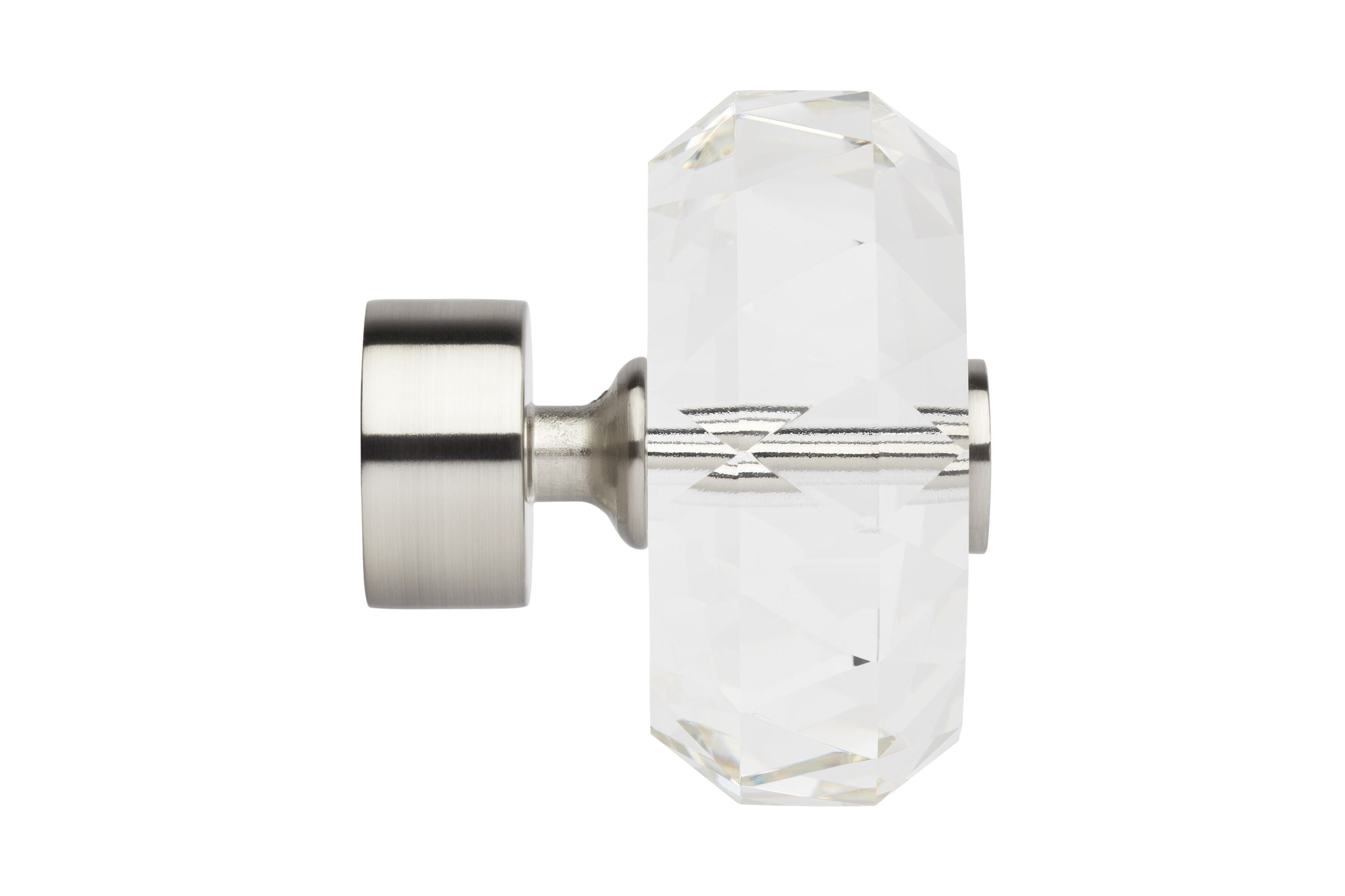 Faceted Ellipse finial in stainless steel