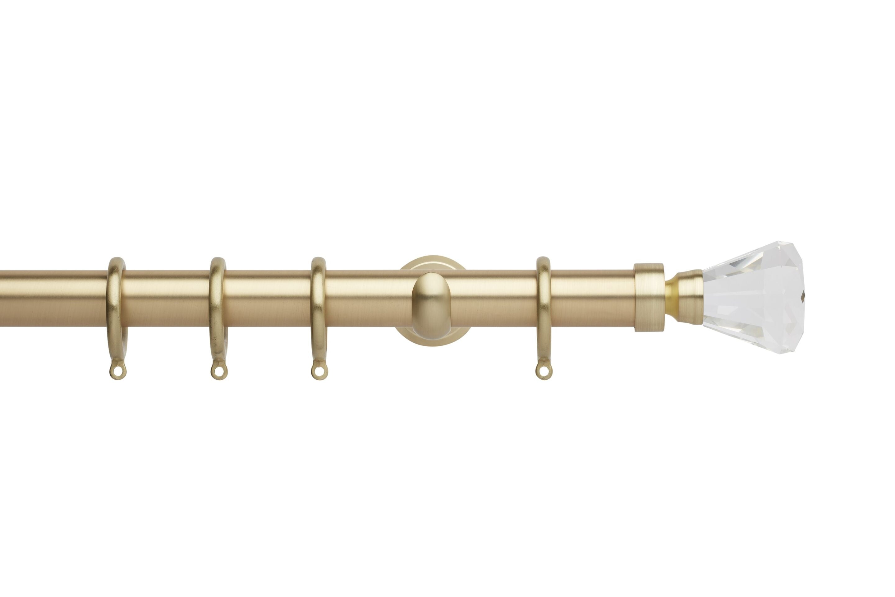 Hallis Neo Premium Gold Faceted Trumpet Curtain Pole Set - 28mm