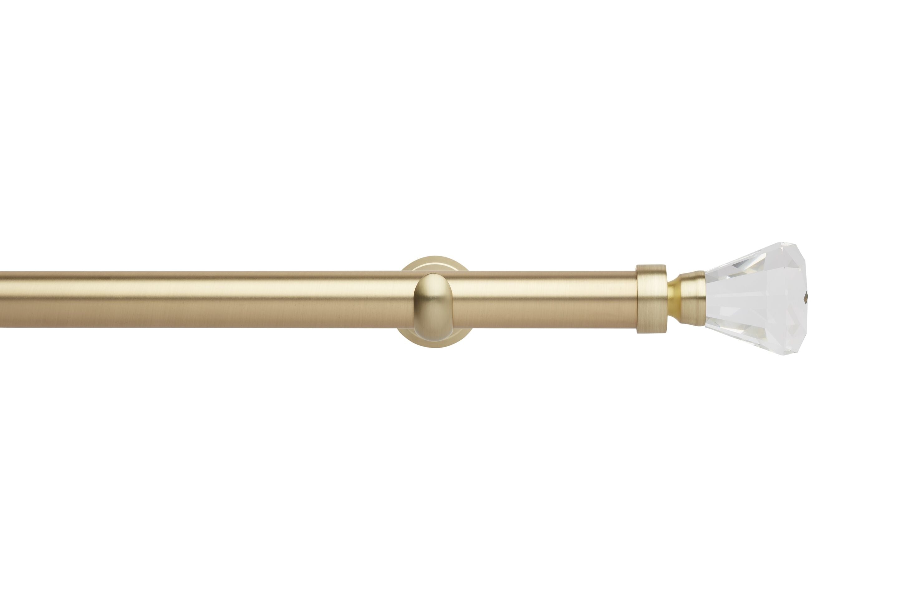 Hallis Neo Eyelet Premium Gold Faceted Trumpet Curtain Pole Set - 28mm