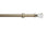 Hallis Neo Eyelet Premium Spun Brass Faceted Trumpet Curtain Pole Set - 28mm
