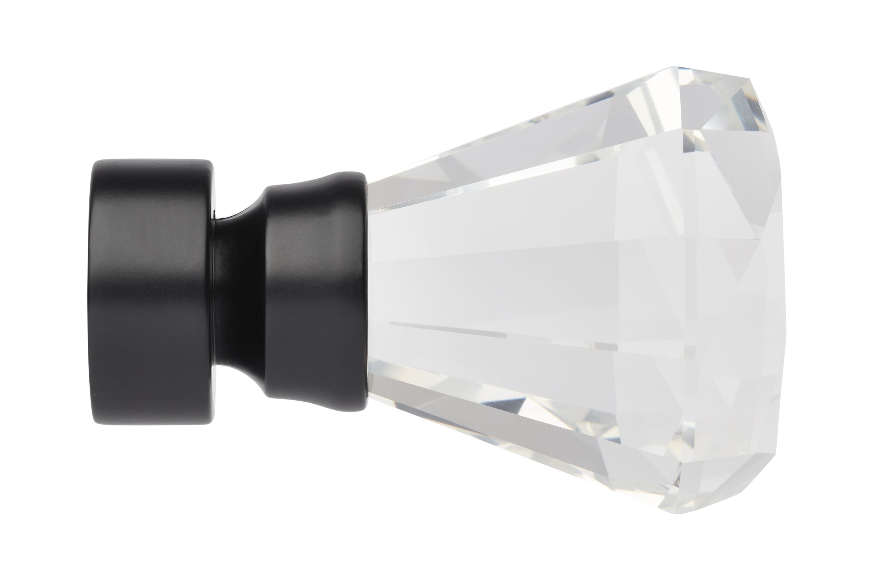 Faceted Trumpet finial in matt black