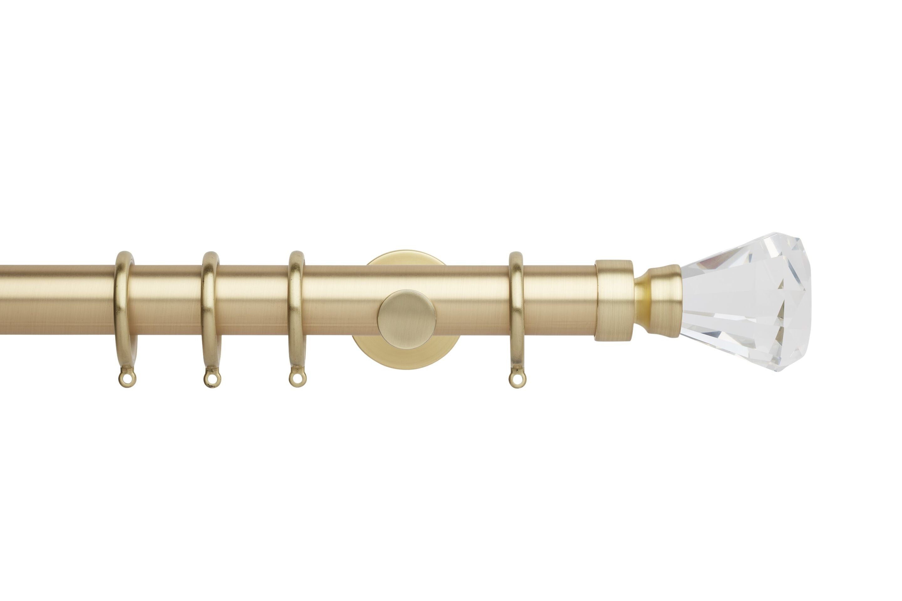 Hallis Neo Premium Gold Faceted Trumpet Curtain Pole Set - 35mm