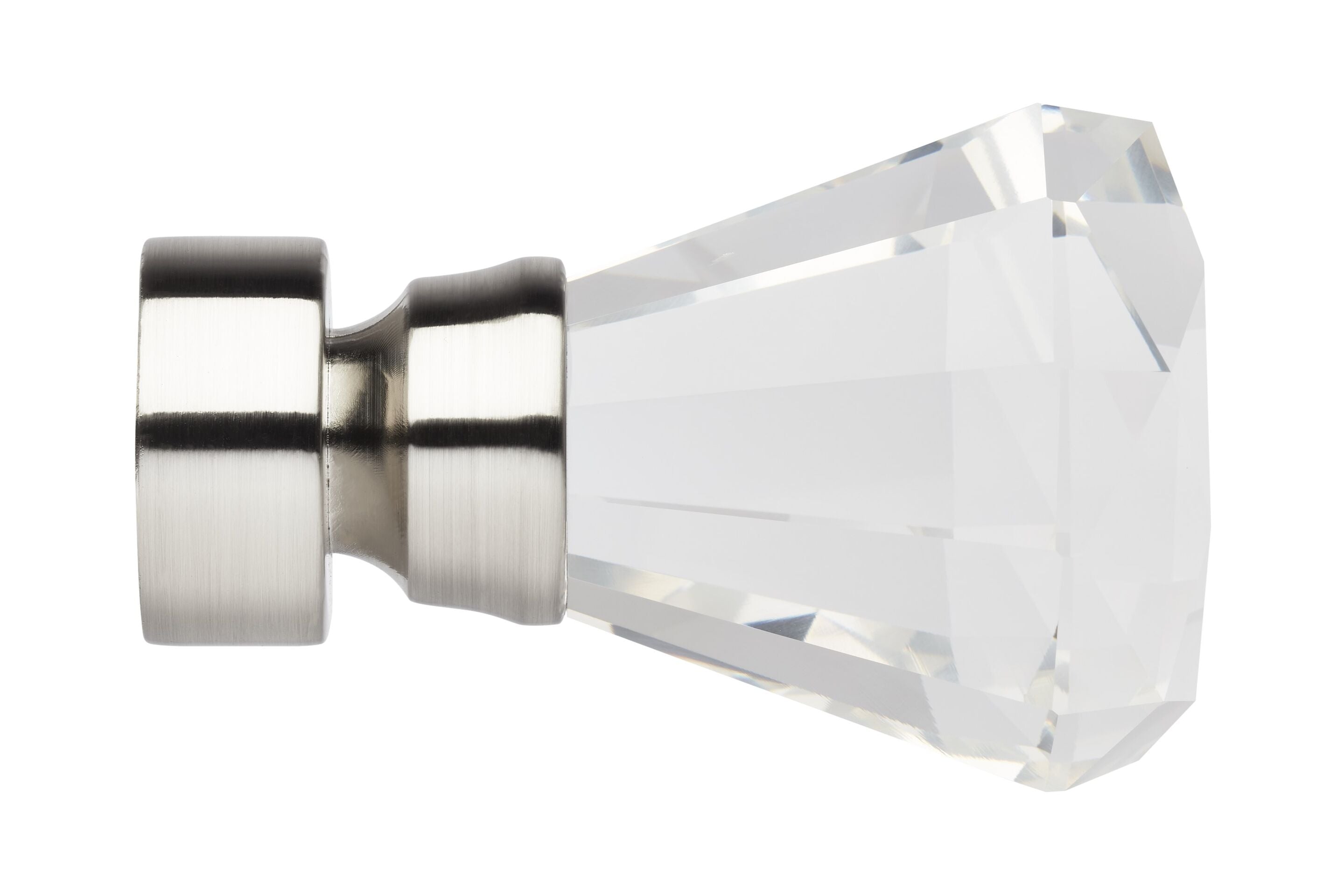 Faceted Trumpet finial in stainless steel