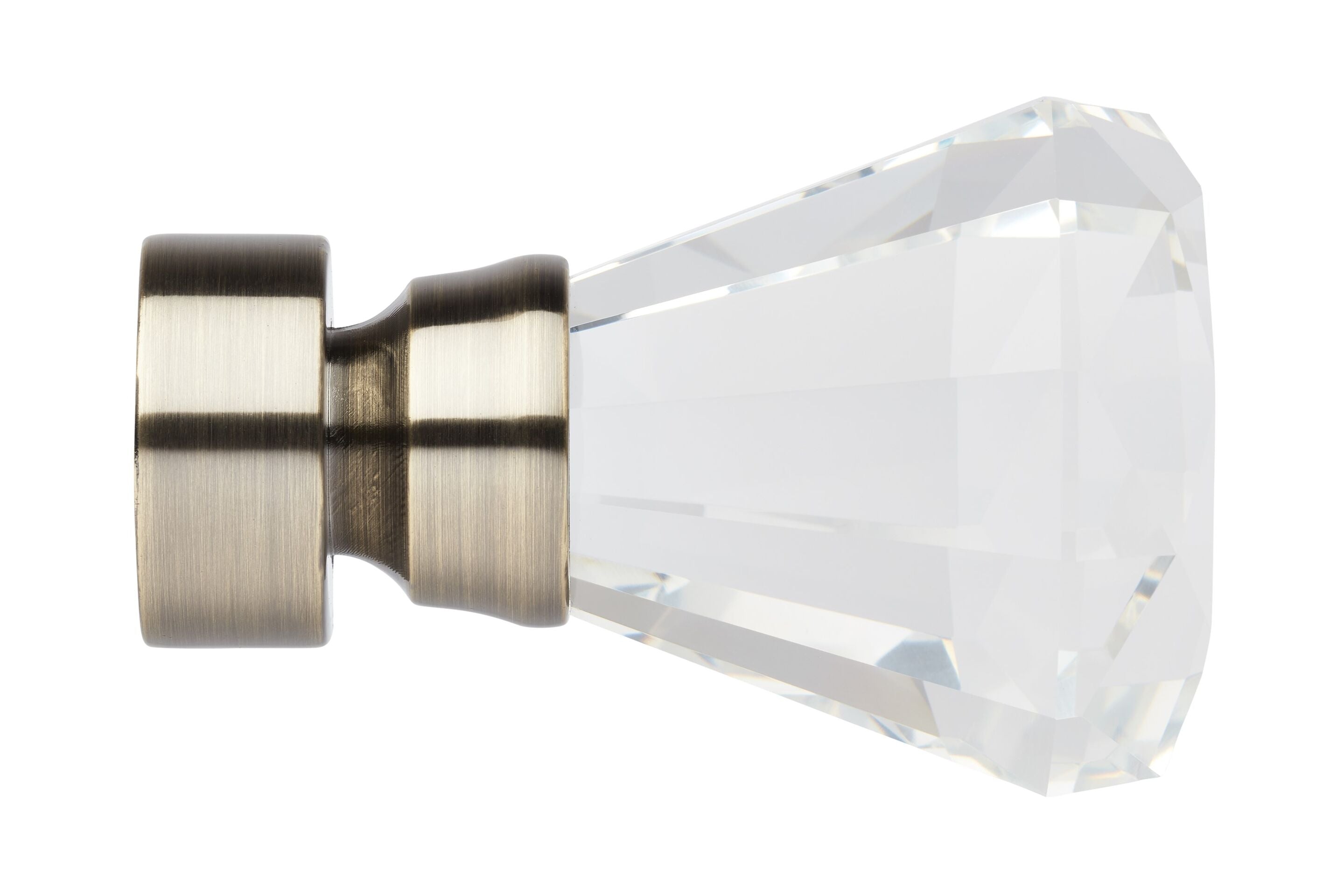 Faceted Trumpet finial in spun brass