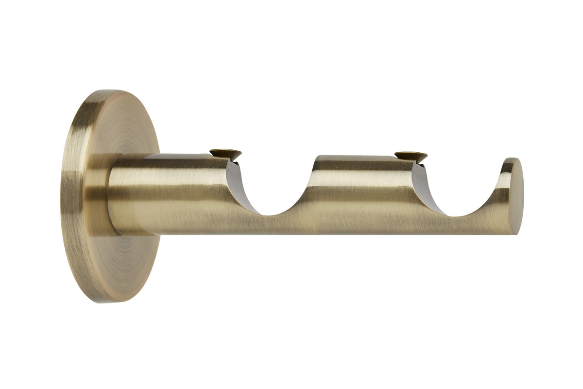 Hallis Neo 28mm/28mm double bracket in Spun Brass