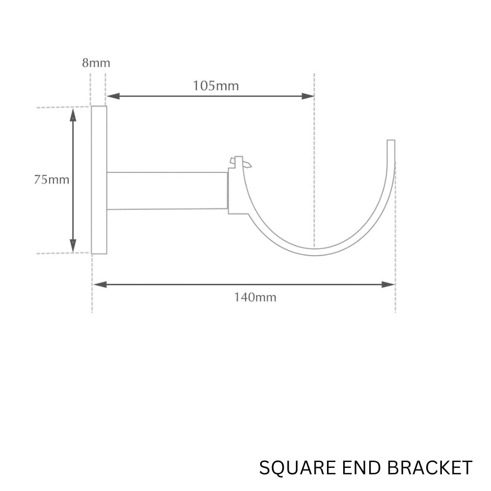Jones Esquire Curtain Pole Set with Etched Finial in Polished Nickel