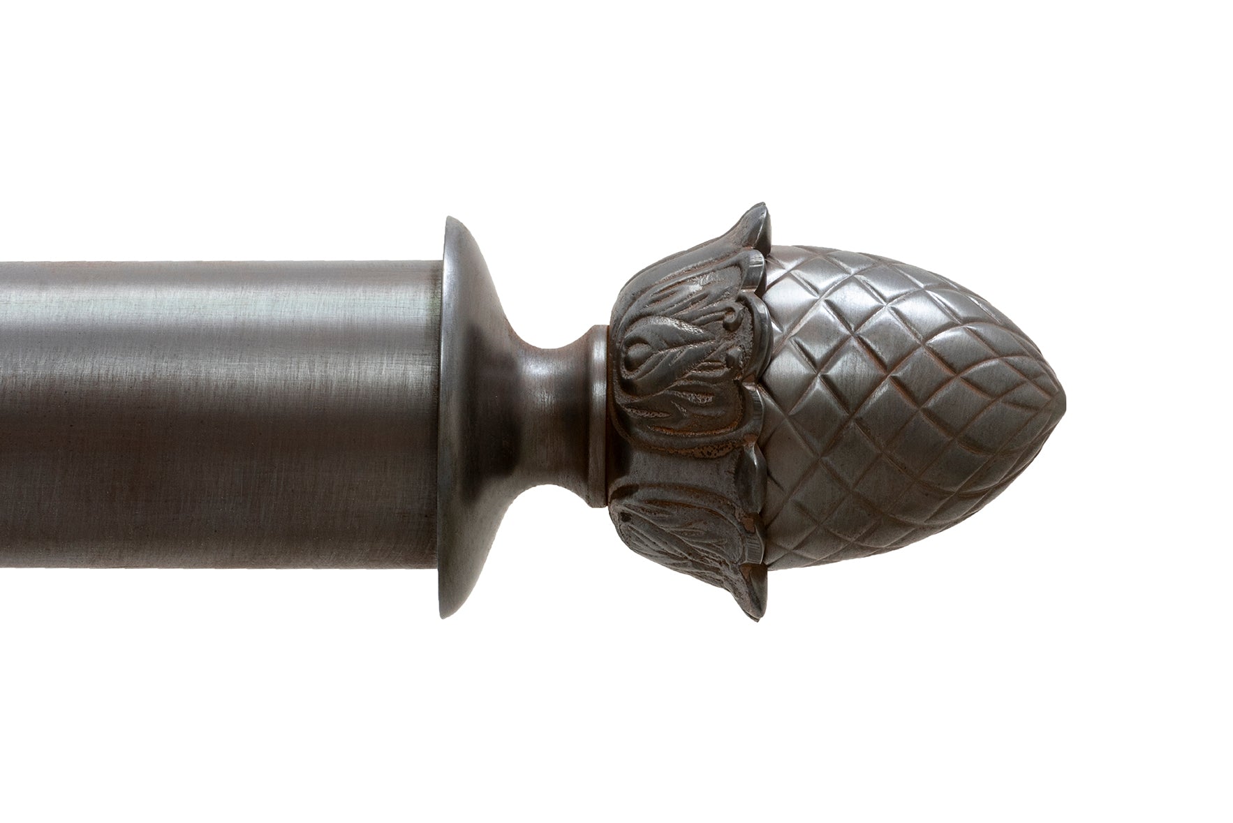 Tillys Classic Pineapple Finial Curtain Pole Set in Bronze