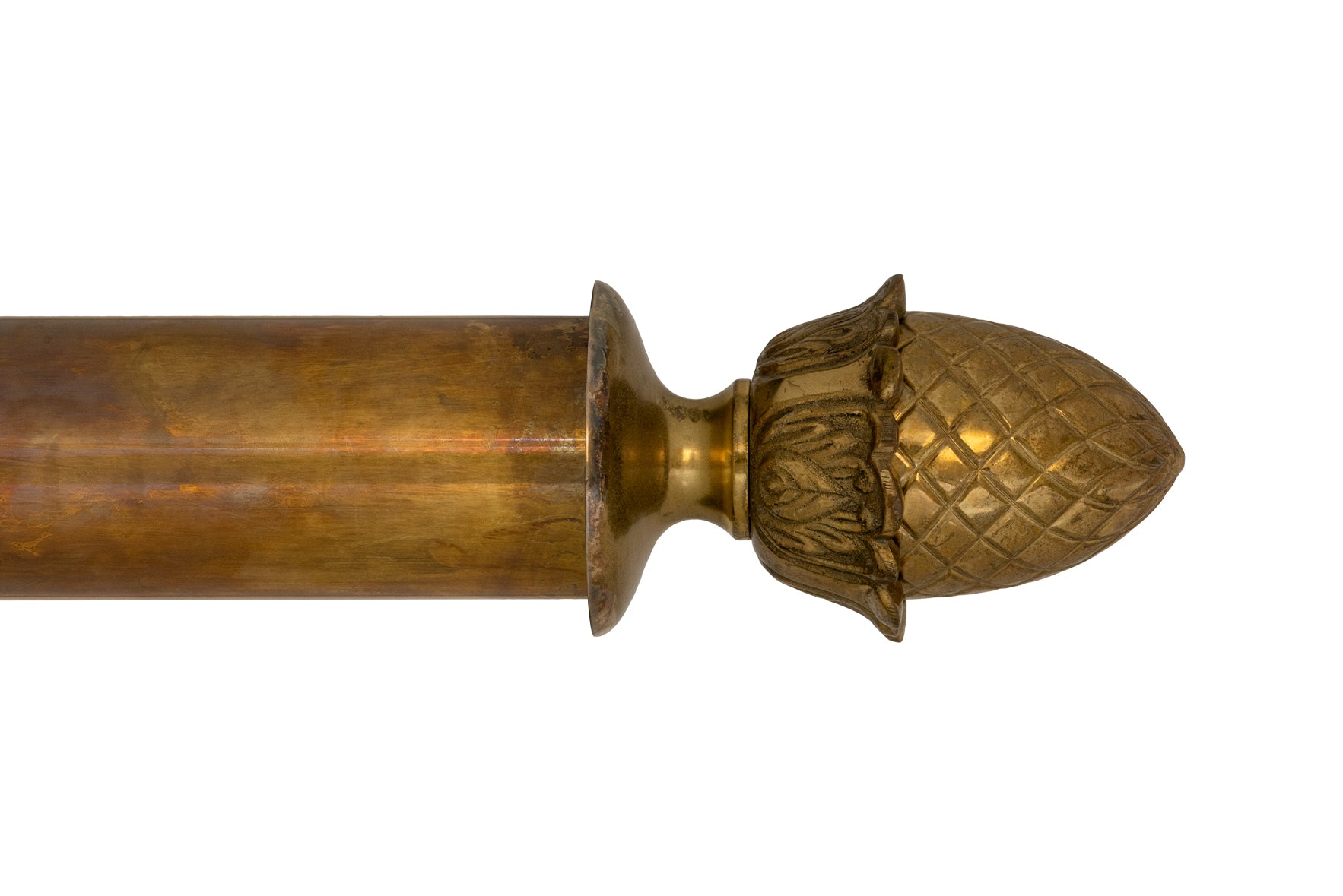 Tillys Classic Pineapple Finial Curtain Pole Set in Old Brass